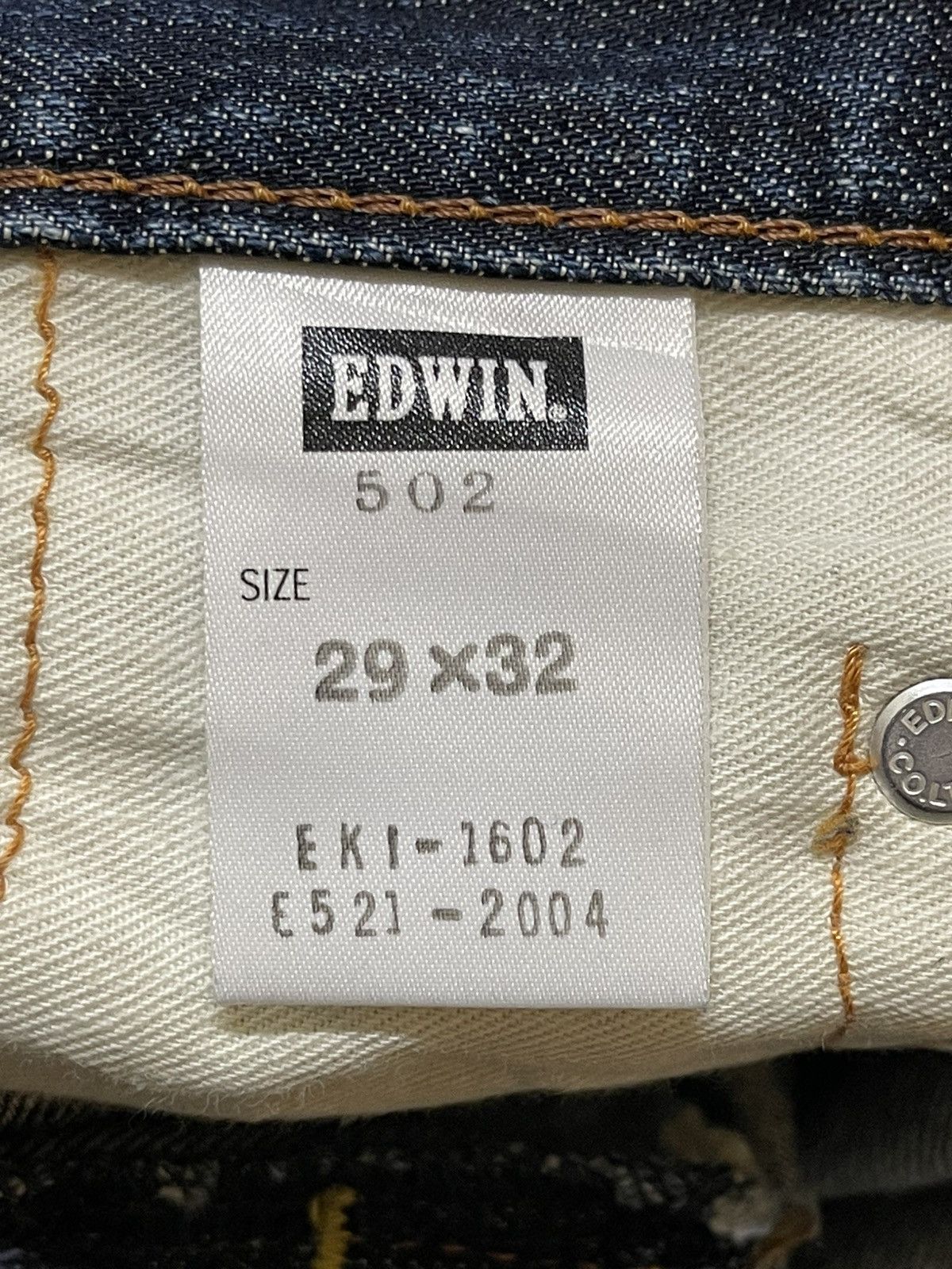 Vintage 90s Edwin Japan 502 Faded Wash Distress Jeans