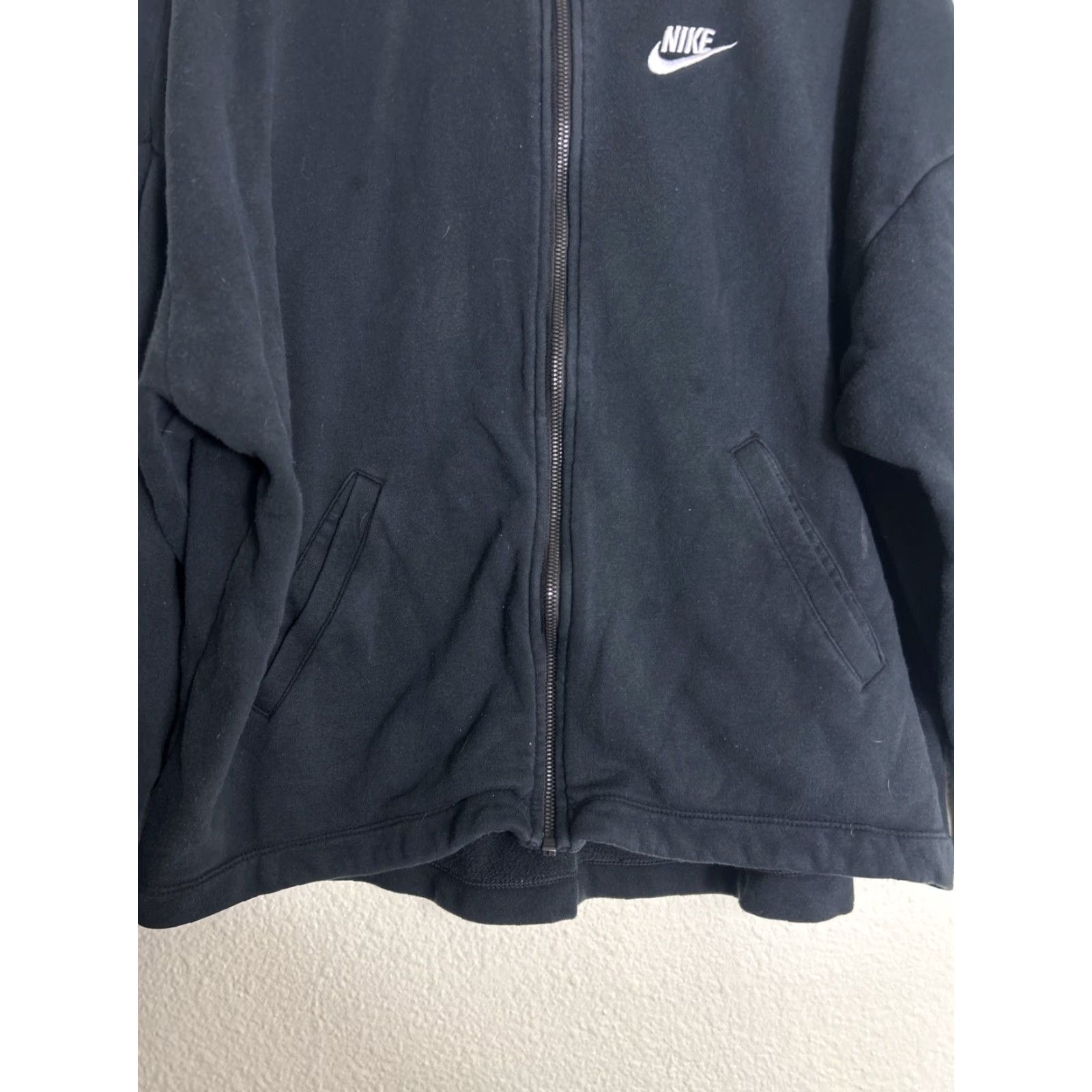 Nike Nike Sportswear Jacket Womens XS Black Full Zip Pockets Solid 90s Modern Sports Running Casual Short Mid-Length Size XS / US 0-2 / IT 36-38 - 5 Thumbnail