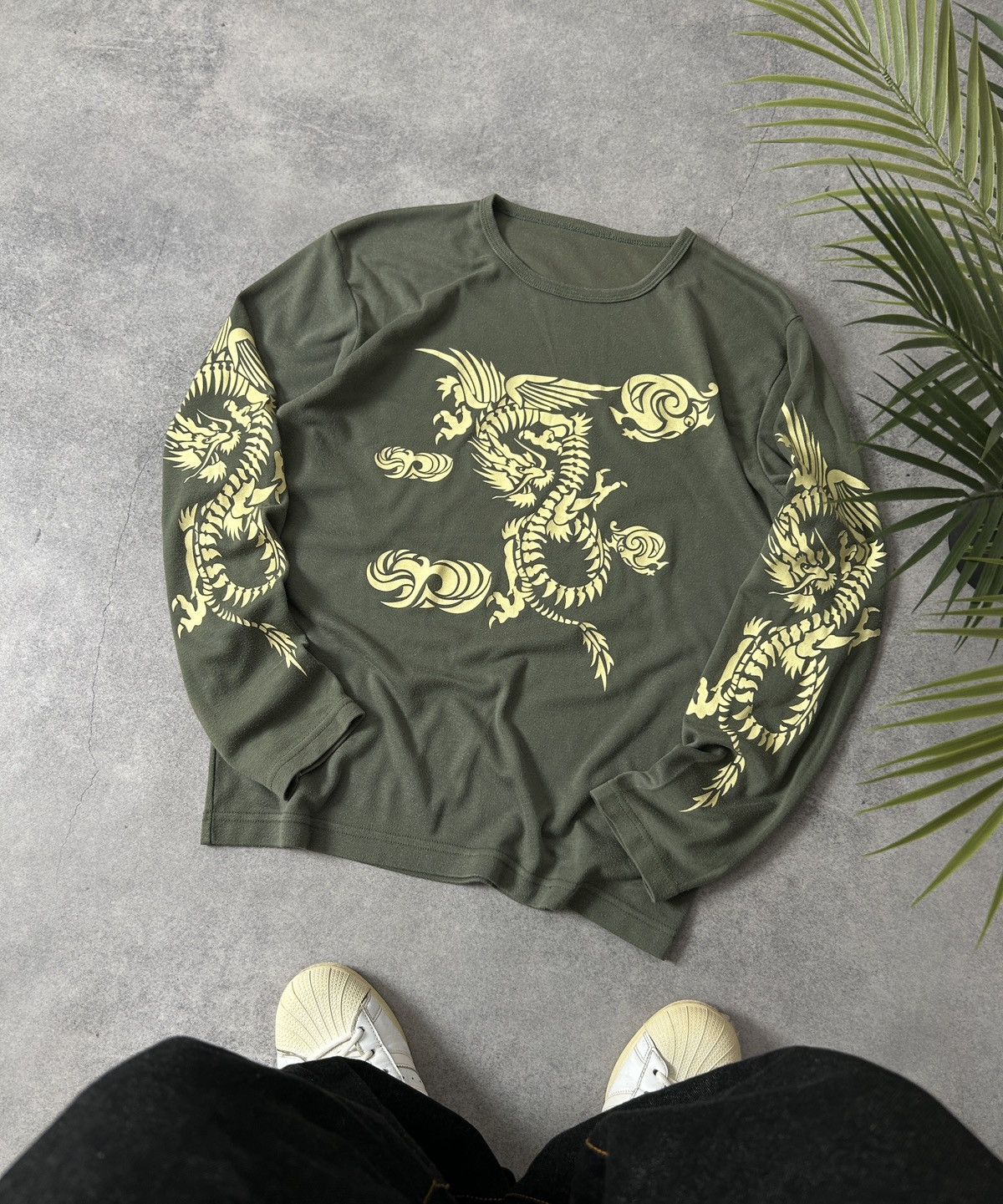 Japanese Brand Vintage Japanese Dragon 🐉 long-sleeved mens y2k Size US M / EU 48-50 / 2 - 1 Thumbnail