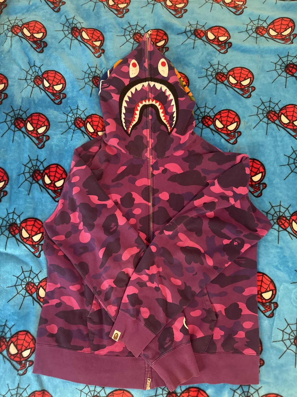 Bape Purple bape hoodie Size US XL / EU 56 / 4 - 1 Thumbnail