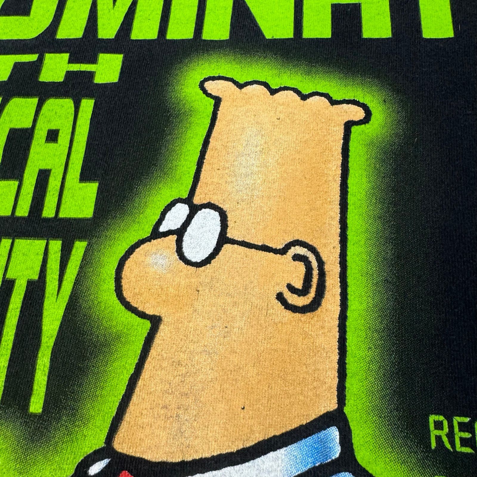 Vintage Vintage 90s Dilbert Dominate Tech Geek T-Shirt Comic Large Size US L / EU 52-54 / 3 - 8 Thumbnail