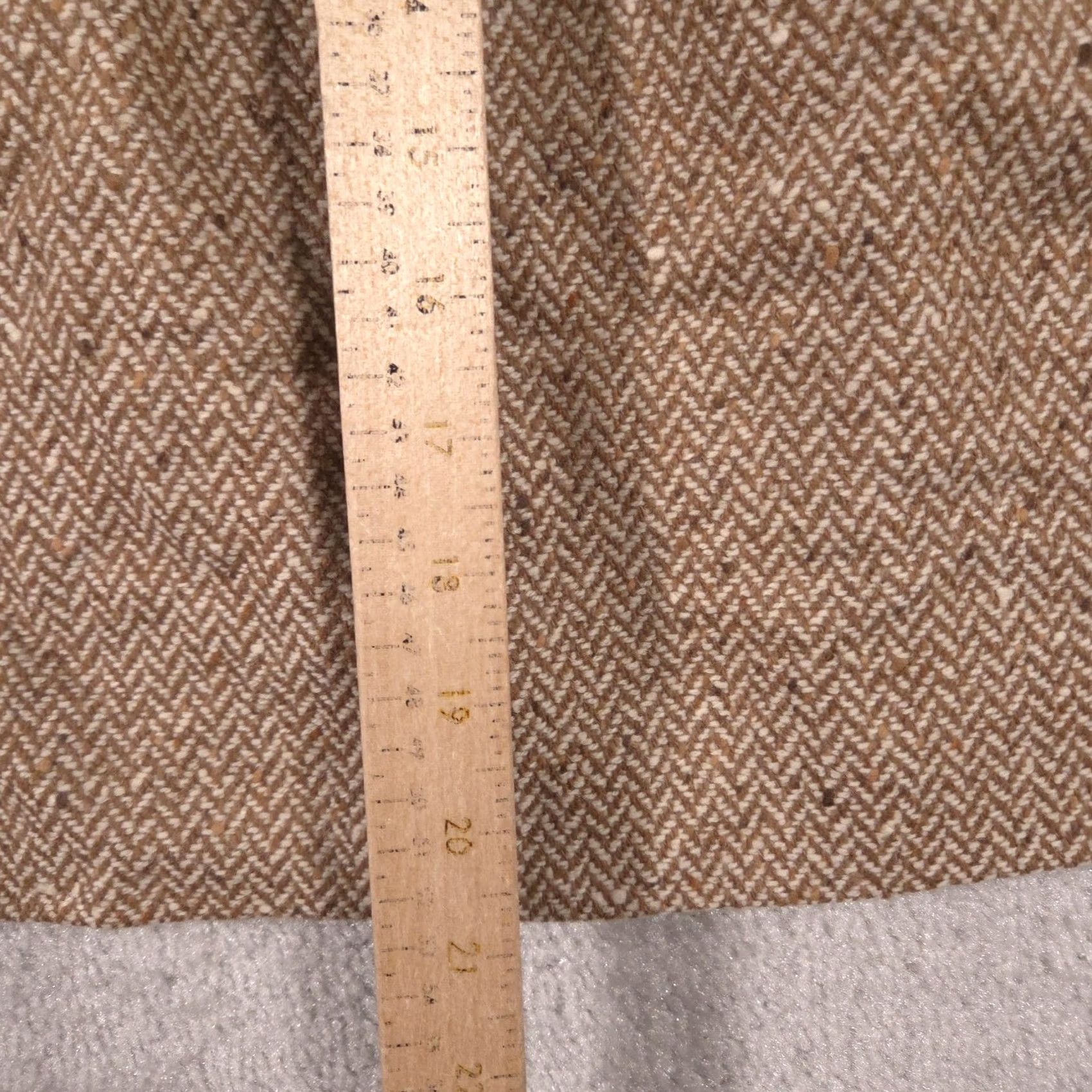 Talbots Talbots Skirt Womens Petite 12 Brown Wool Herringbone Pencil Lined Career Tweed Size 34" / US 12 / IT 48 - 7 Thumbnail