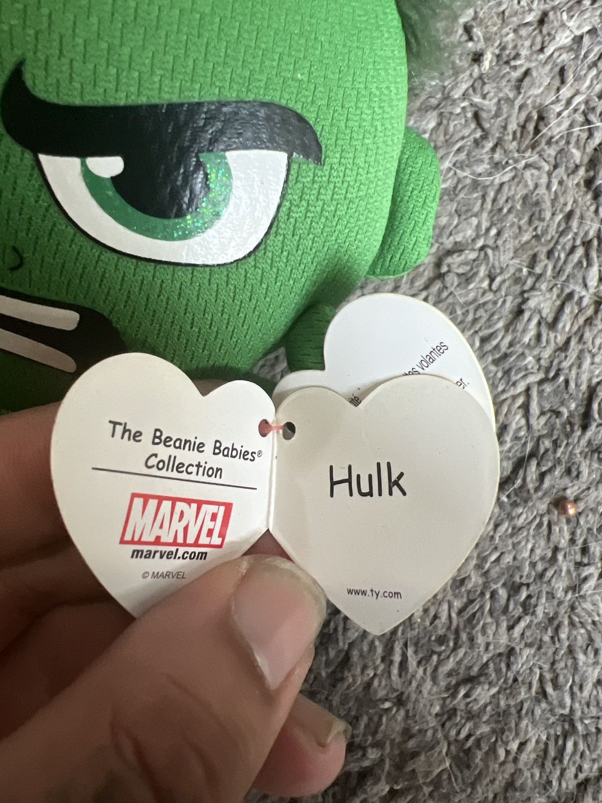 Marvel Comics 2020 Marvel Ty Hulk Beanie Baby Size ONE SIZE - 4 Thumbnail