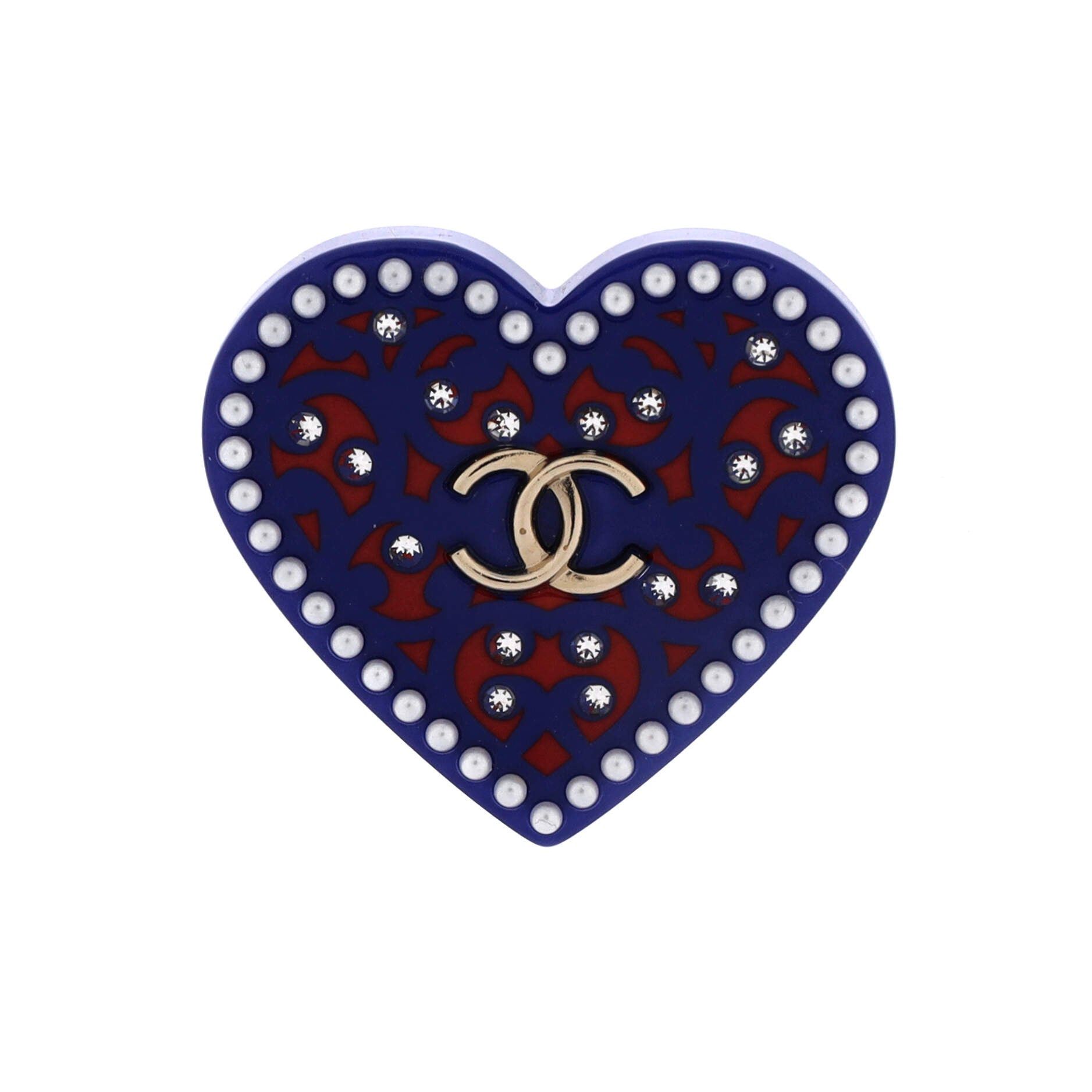 Chanel CC Heart Brooch Size ONE SIZE - 1 Thumbnail