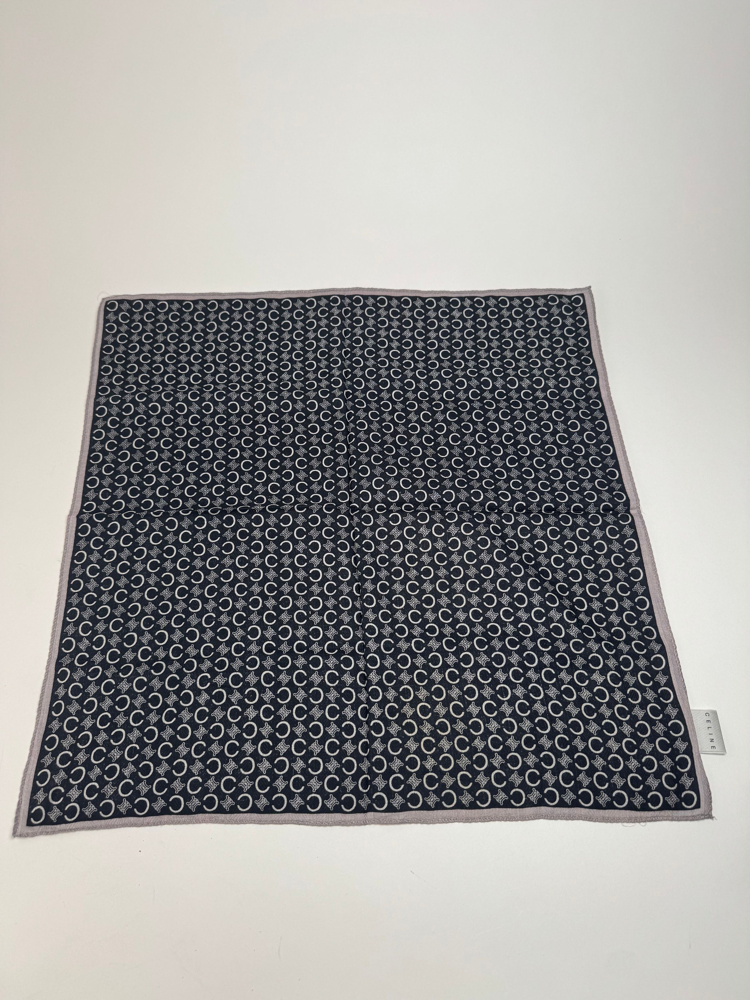 Celine Vintage Macadam Monogram Scarf Black white Size ONE SIZE - 1 Thumbnail