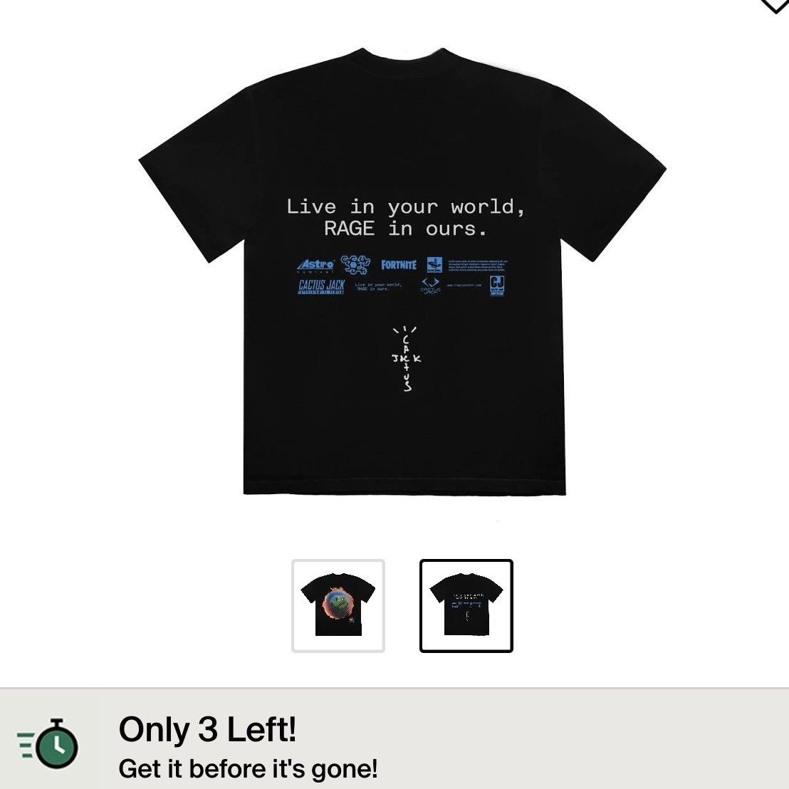 Travis Scott Travis Scott The World Tee Shirt Black Size US S / EU 44-46 / 1 - 4 Thumbnail