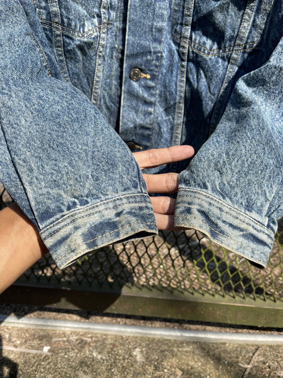 Japanese Brand Vintage Tom Cat Distressed Denim Jacket 90s JapaneseWorkwear Size US M / EU 48-50 / 2 - 6 Thumbnail