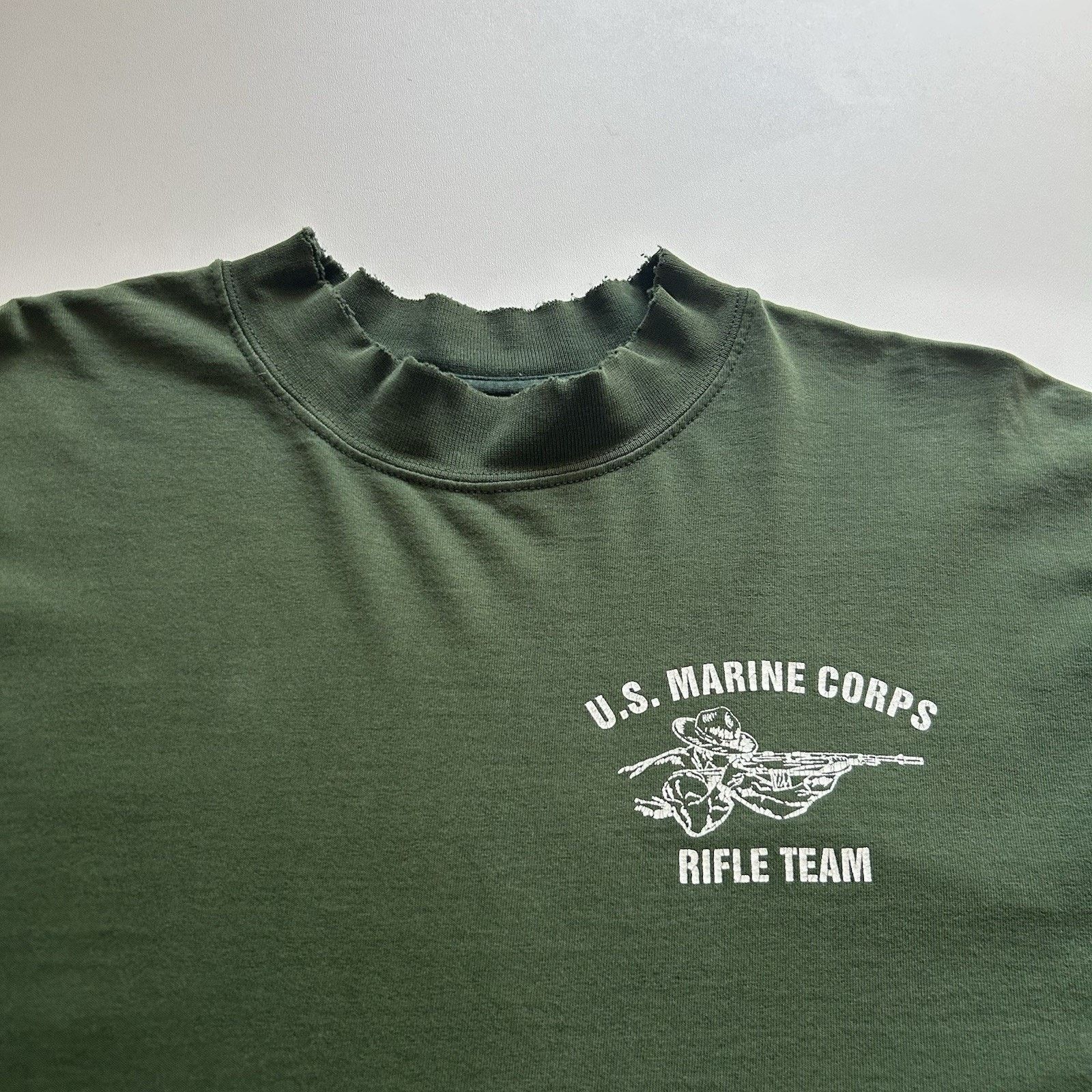 Gildan × Vintage Vintage US Marine Shirt Long Sleeve Large Rifle Team Gun Art Size US L / EU 52-54 / 3 - 2 Thumbnail