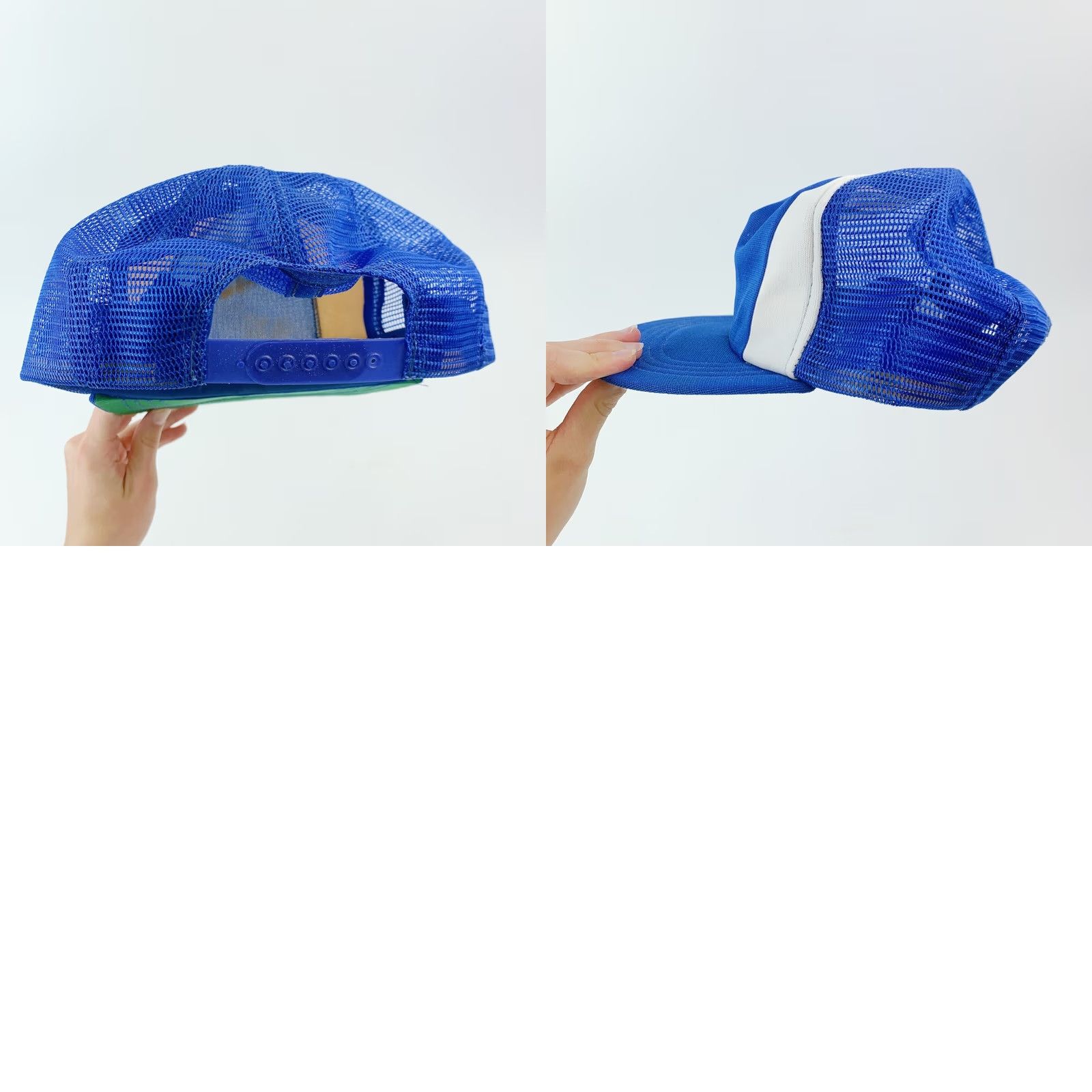 Vintage VINTAGE Snap-A-Tab Trucker Hat Cap Snapback Blue White Pinwheel Adjustable Men/Women? Size ONE SIZE - 8 Thumbnail