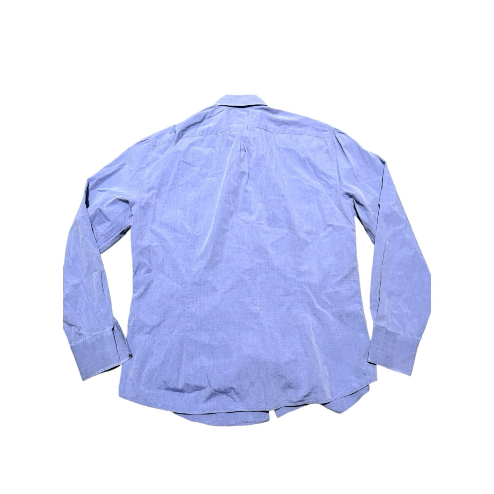 Brunello Cucinelli Brunello Cucinelli Shirt Button-Down 2XL Men Slim Fit Blue Cotton Long Sleeve Button-Up Collared Classic Italian Designer Fashion Size US XXL / EU 58 / 5 - 6 Thumbnail