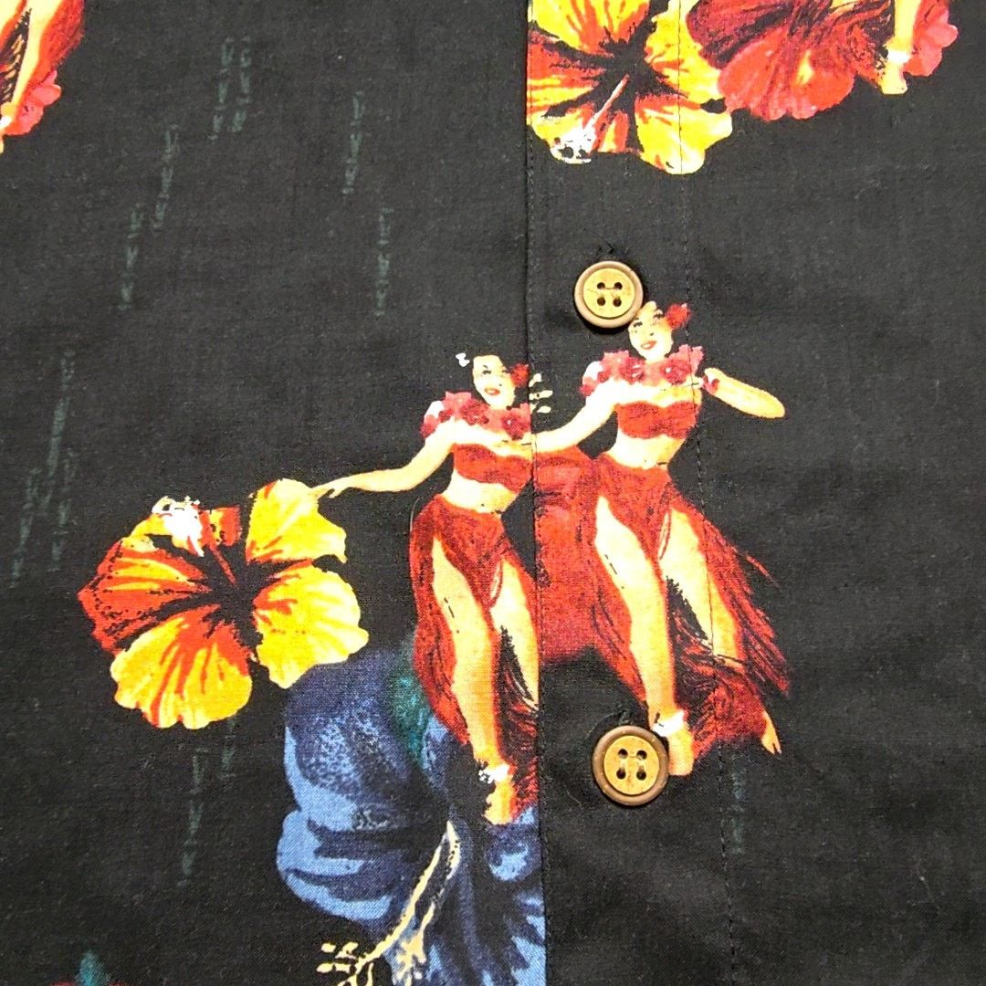Other Knightsbridge Hawaiian Shirt Hula Girl Floral Black 2X Shirt Size US XXL / EU 58 / 5 - 2 Thumbnail