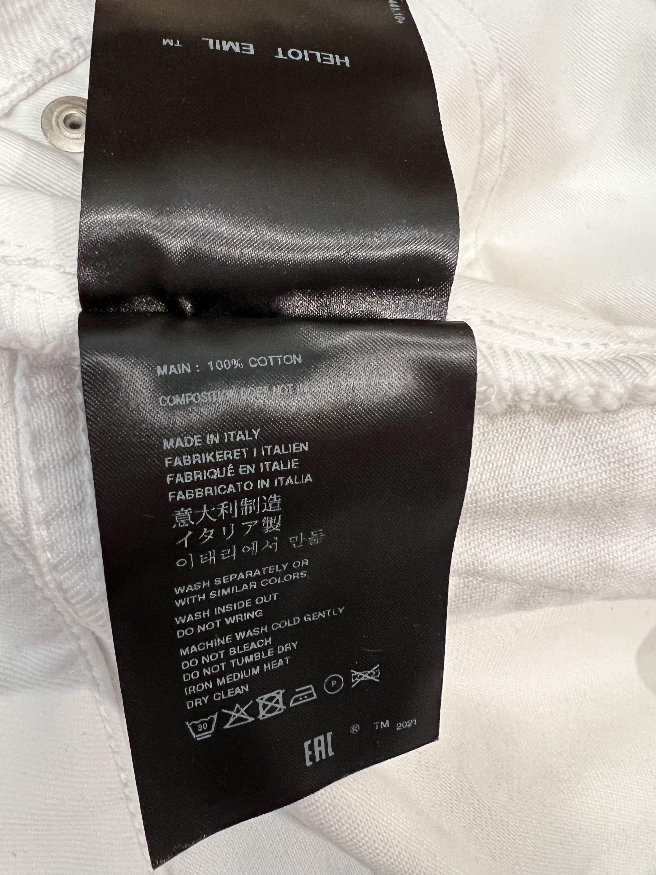 Heliot Emil White Paneled Denim Jeans Size US 30 / EU 46 - 5 Thumbnail