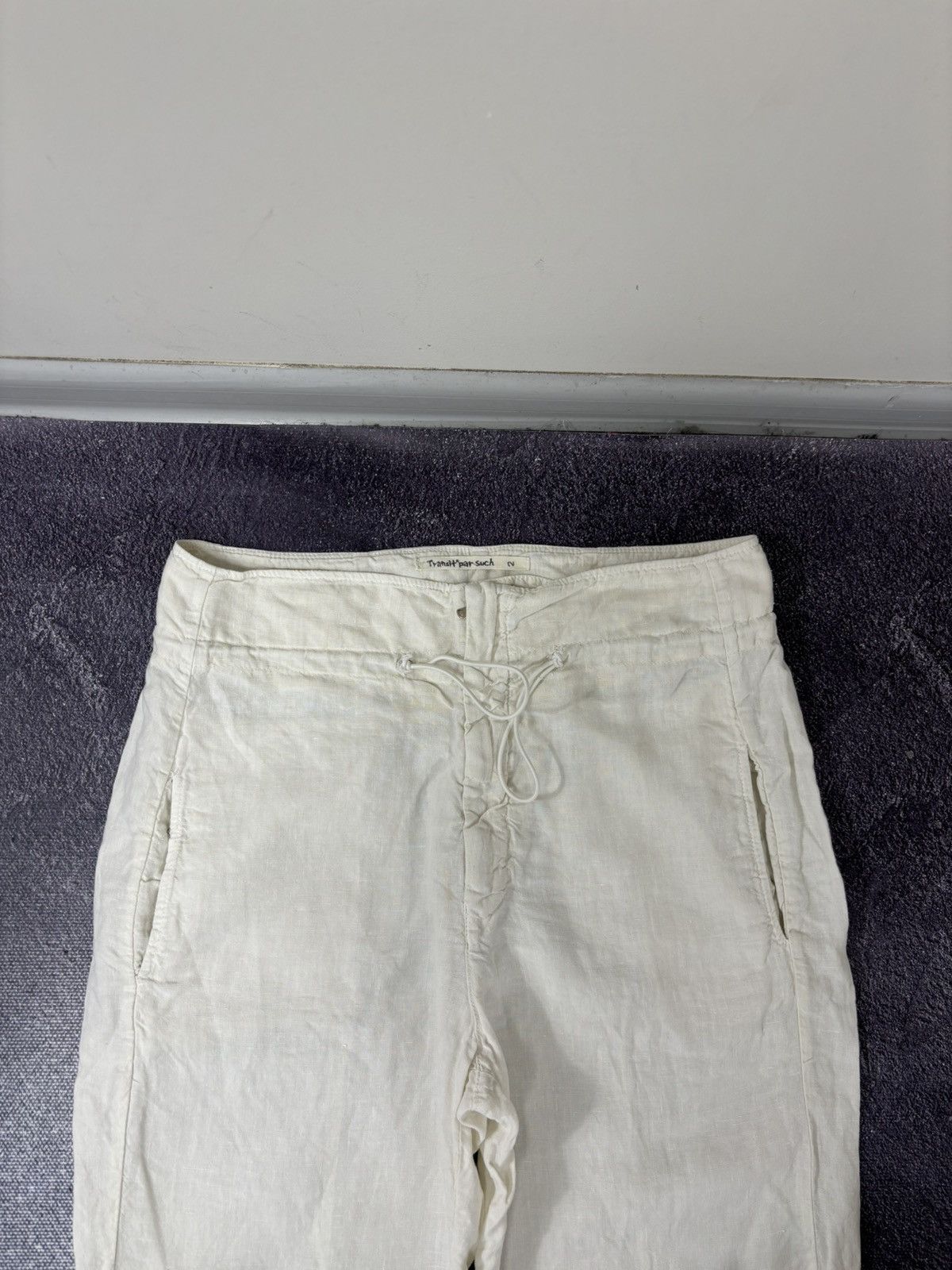 Transit Transit Par Such Women’s White/Cream Linen Pants Trousers Size 30" / US 8 / IT 44 - 7 Thumbnail