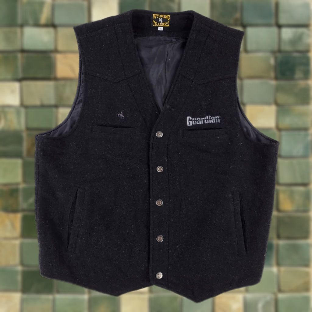 Vintage WYoming Traders Vest Wool Button Up Gray Guardian Western Cowboy Mens XL Size US XL / EU 56 / 4 - 1 Thumbnail
