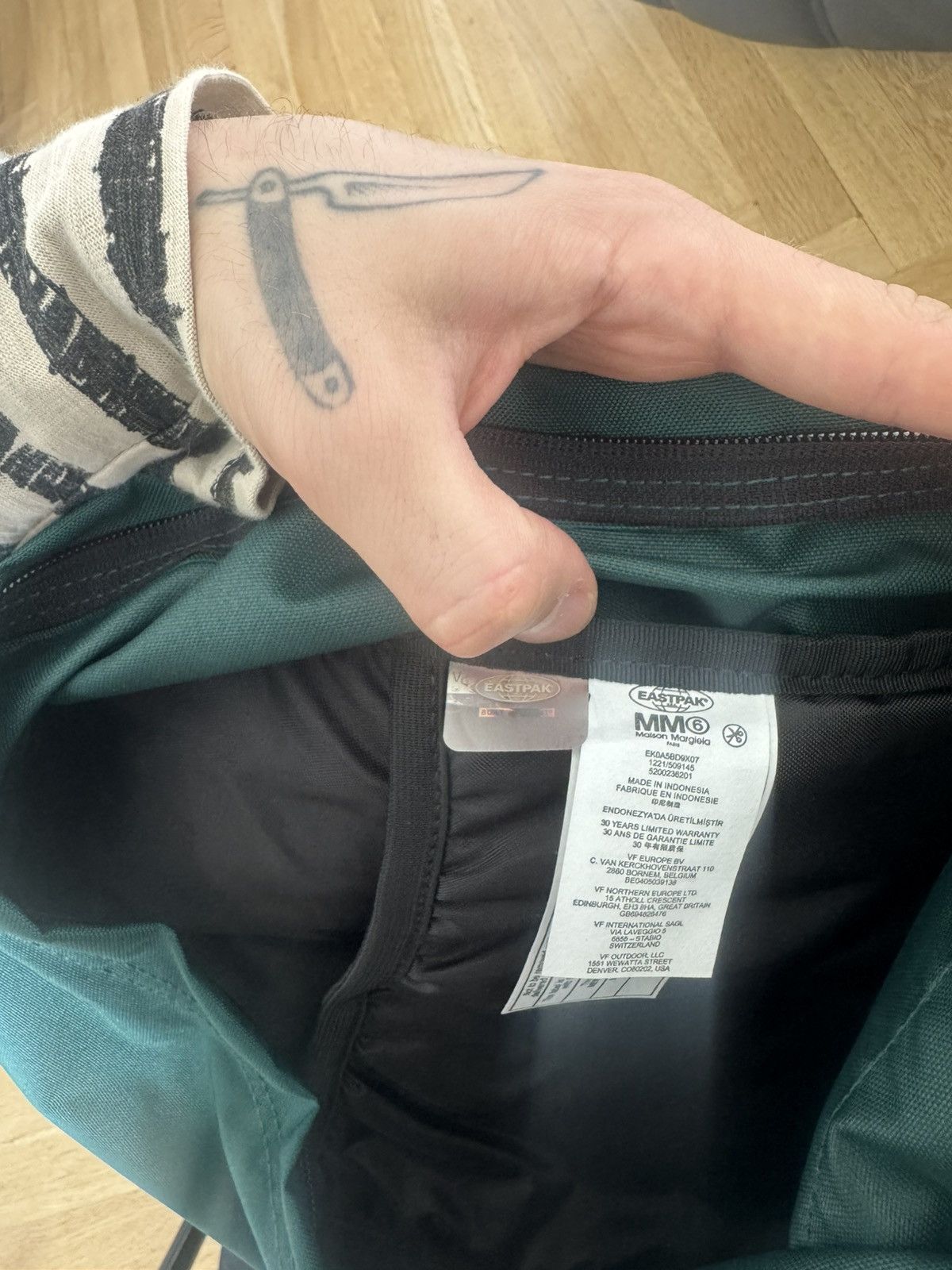 Maison Margiela X Eastpak Backpack Designer Luxury High End in Green, Men's — image 5 of 6