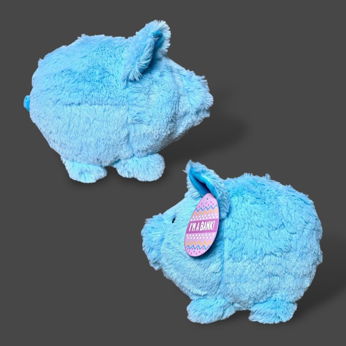 Other Blue Plush Children’s Jumbo Soft Toy Piggy Bank Size ONE SIZE - 4 Thumbnail