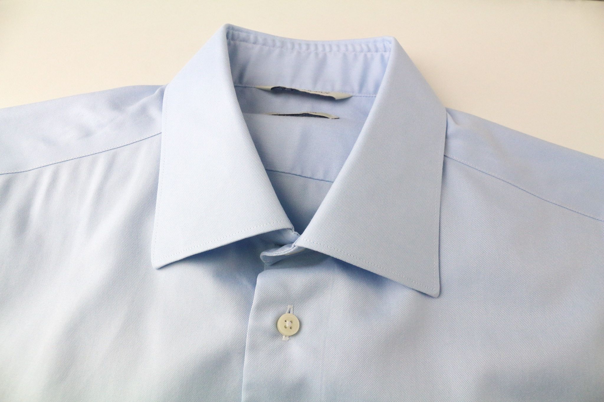Suitsupply 41L/16L Slim Blue Cotton Button-Up Shirt 78465 Size 40R - 3 Thumbnail