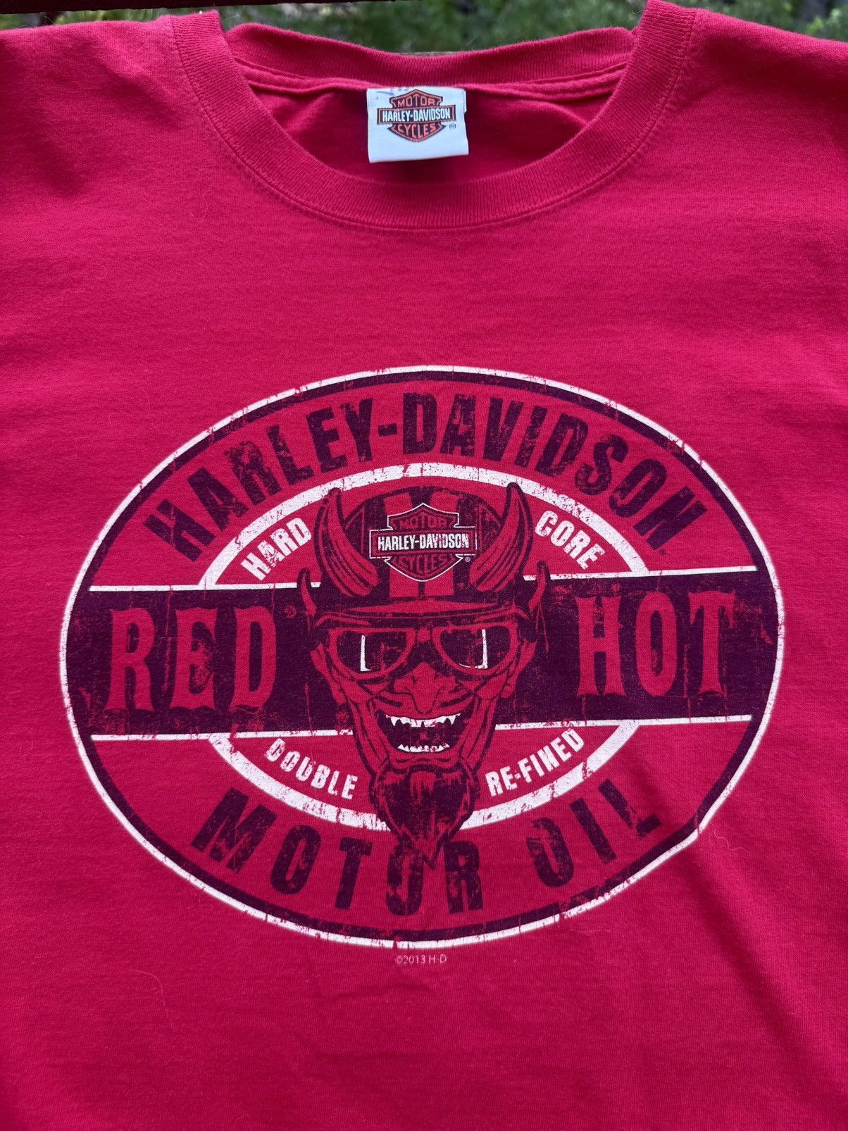 Harley Davidson VINTAGE Y2K 2013 Harley Davidson “Red Hot” Tee Size US XL / EU 56 / 4 - 2 Thumbnail