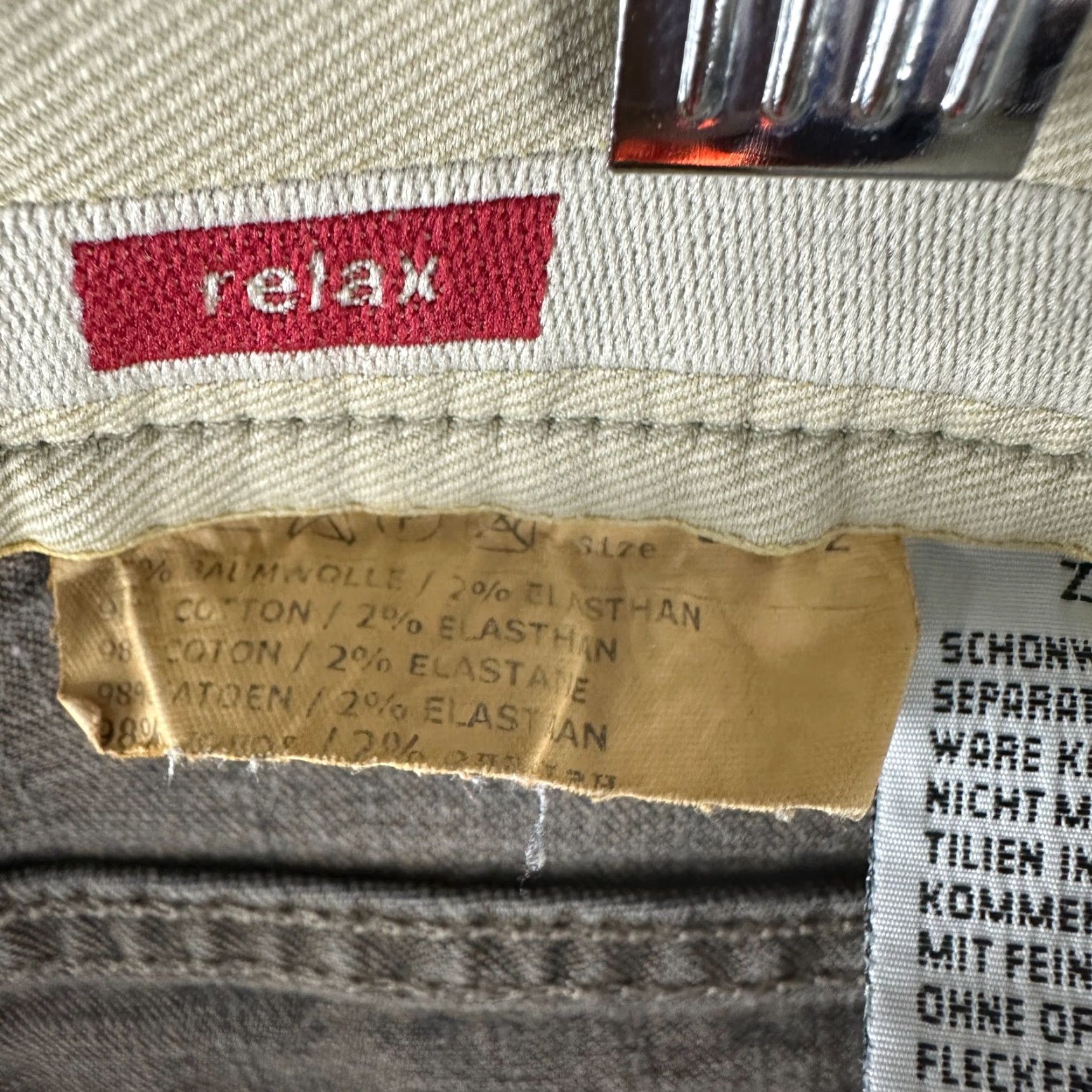 Vintage Hiltl Jeans Mens 38 Relax Cotton Pockets Gray Charcoal Denim 5-Pocket Stretch Straight Modern Classic Relaxed Fit Casual Trousers Pants Size US 38 / EU 54 - 6 Thumbnail