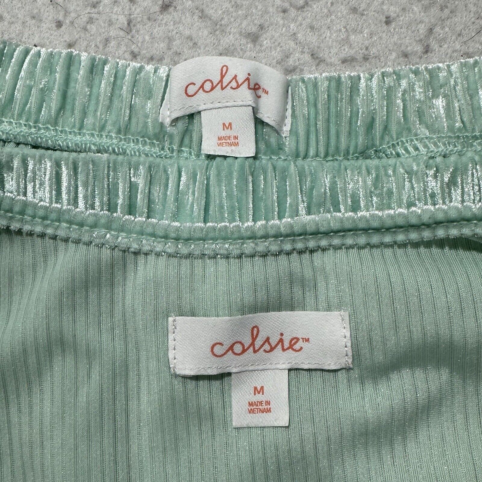 Other Colsie Pajama Set Medium Mint Green Tank Top Shorts Size ONE SIZE - 5 Thumbnail