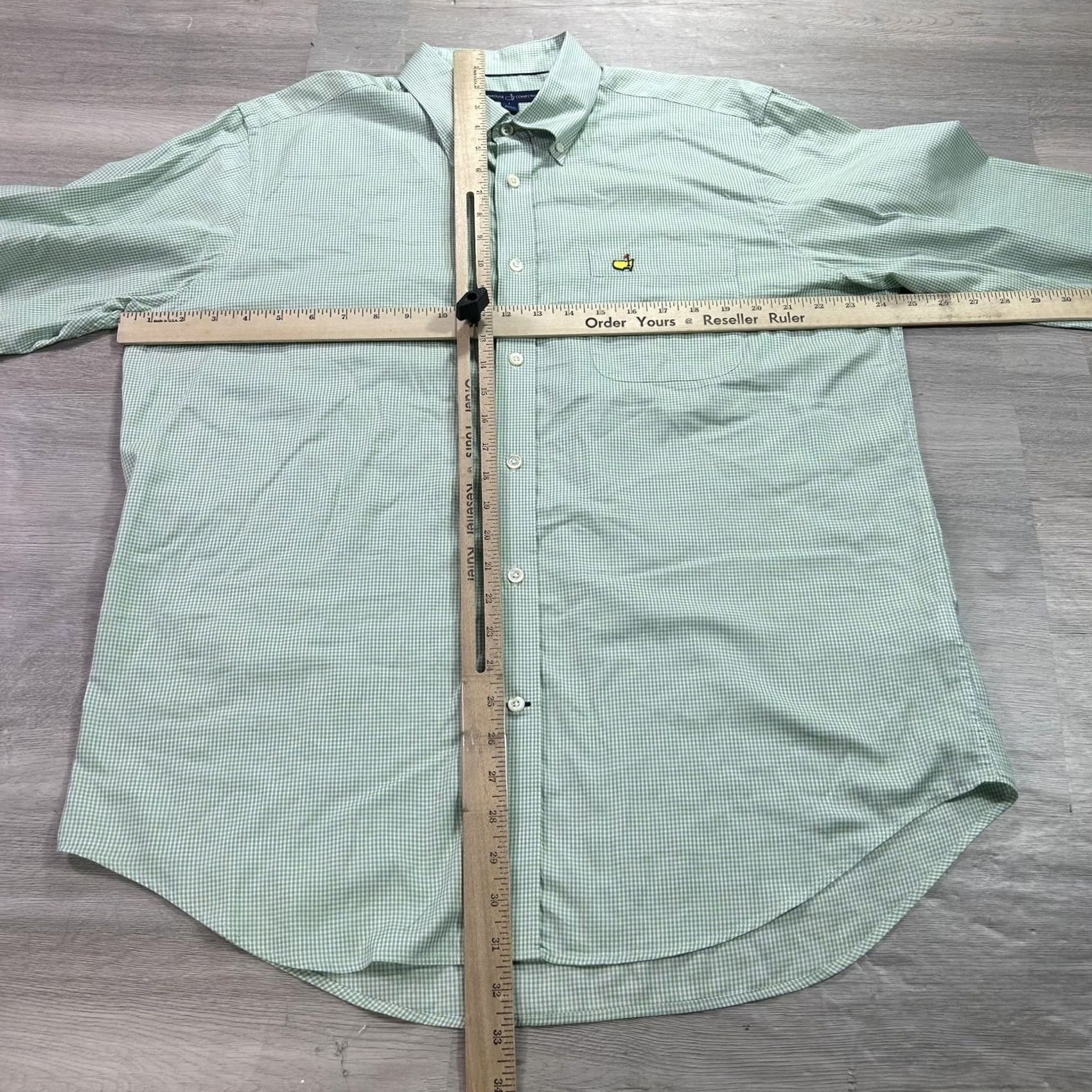 Vintage Clubhouse Collection Mens Large Green Check Golf Long Sleeve Button Up Shirt Size US L / EU 52-54 / 3 - 6 Thumbnail
