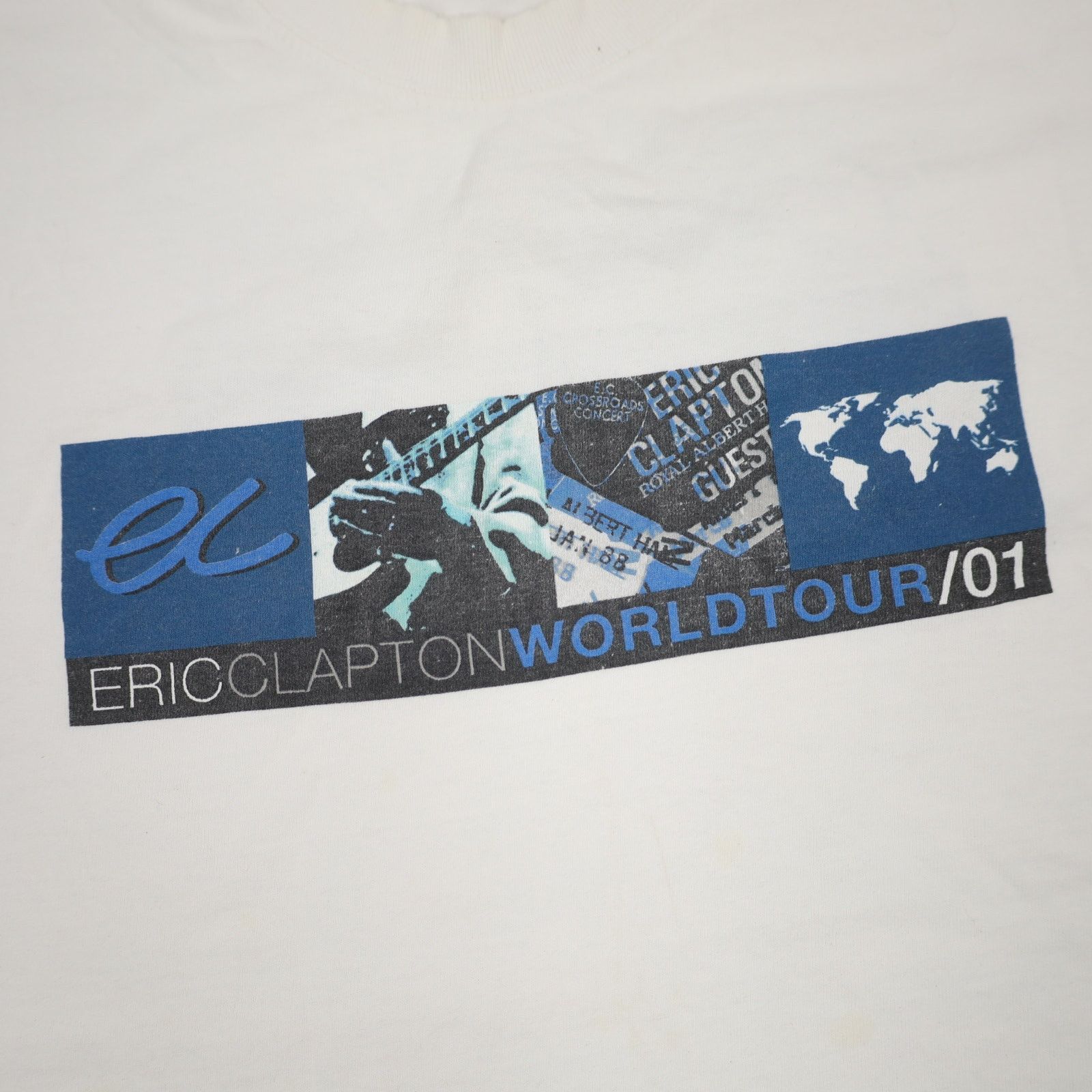 Band Tees × Vintage Vintage 2001 Eric Clapton World Tour Graphic T Shirt Size US XL / EU 56 / 4 - 3 Thumbnail