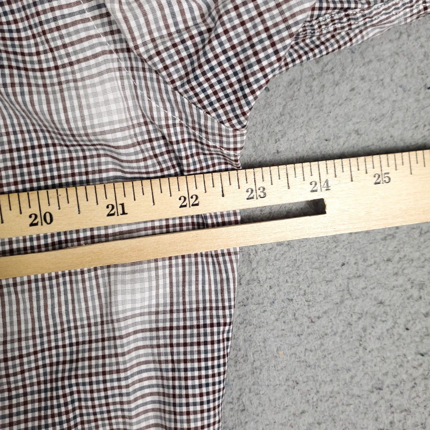 Ben Sherman VINTAGE Ben Sherman Gray Plaid Dress Shirt Men 16 Regular 34/35 Long Sleeve Button Up Size 42R - 6 Thumbnail