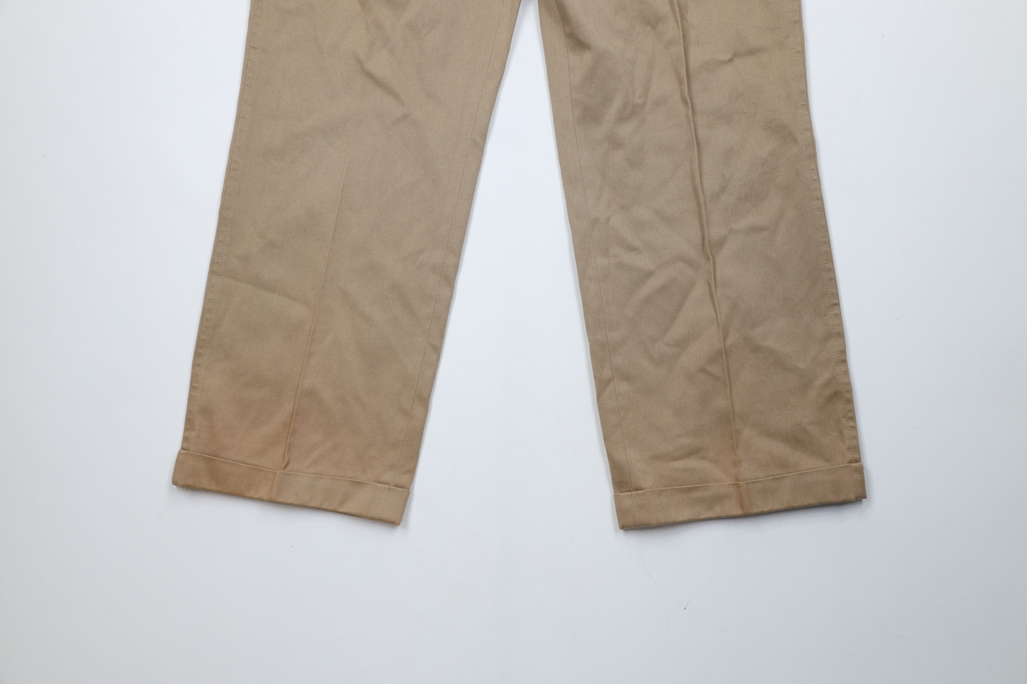 Lands' End × Vintage Vintage 70s Lands End Heavy Wide Leg Chino Pants Beige USA Size US 36 / EU 52 - 4 Thumbnail