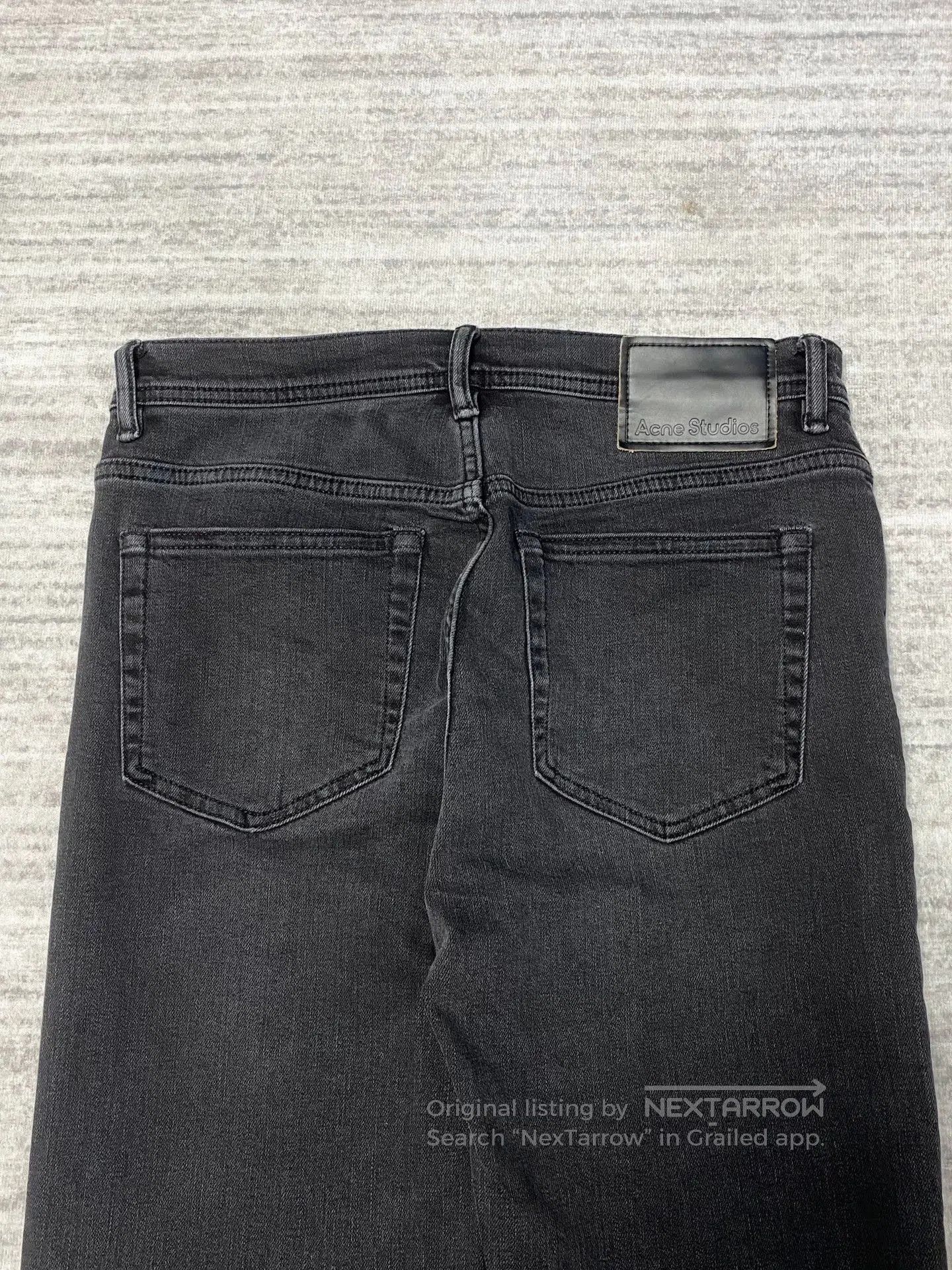 Acne Studios black slim-fit straight-leg jeans. Size US 29 - 5 Thumbnail