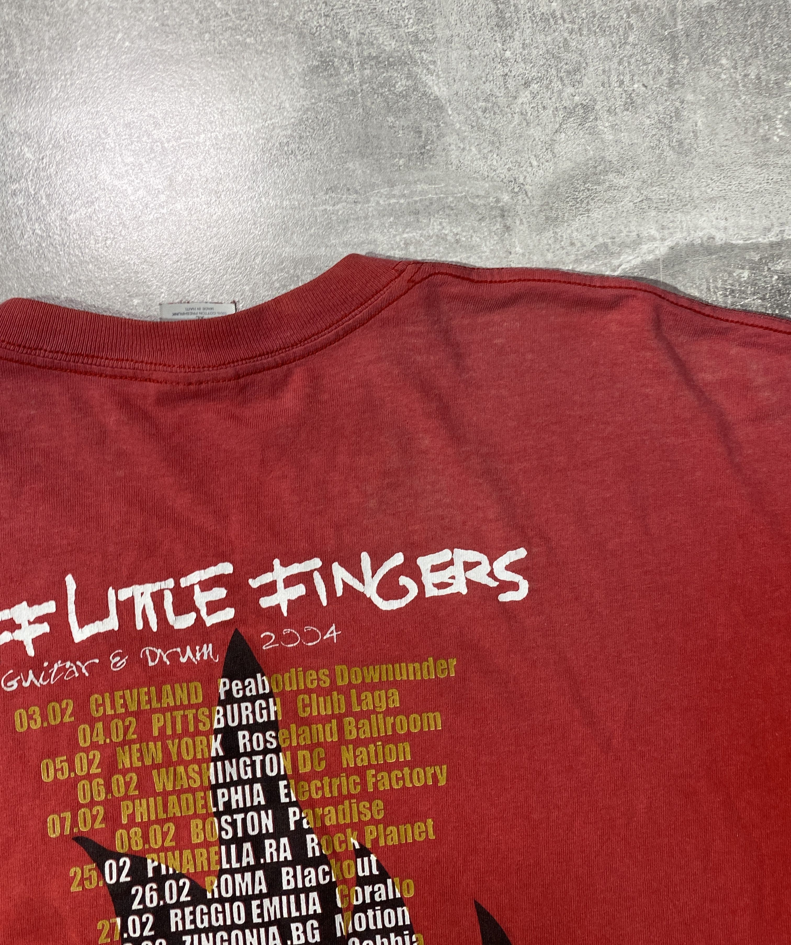 Vintage Vintage 2004 Stiff Litlle Fingers Tour T-Shirt Size US XL / EU 56 / 4 - 10 Thumbnail