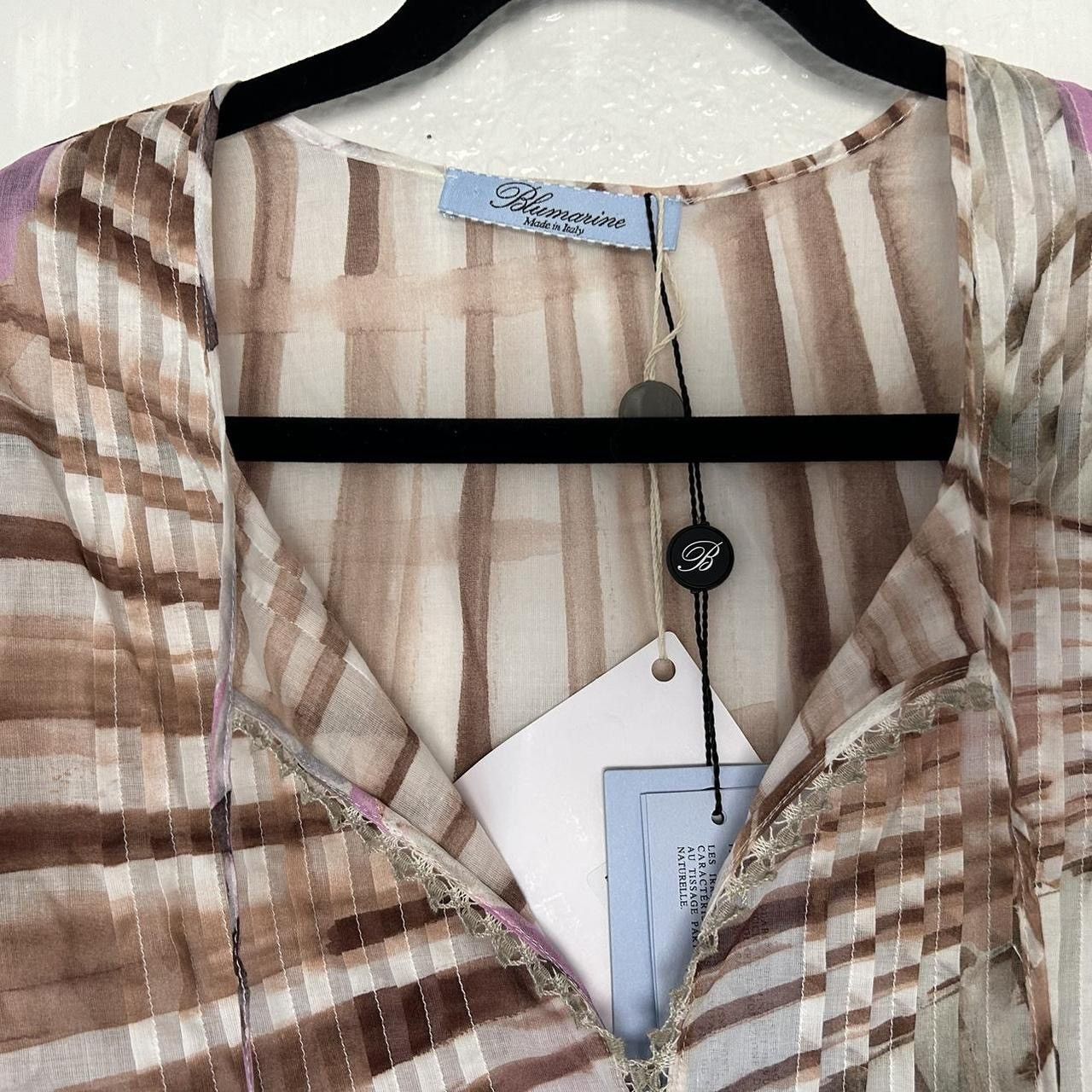 Blumarine NWT Blumarine Shell Printed Cotton Top Size S / US 4 / IT 40 - 2 Thumbnail