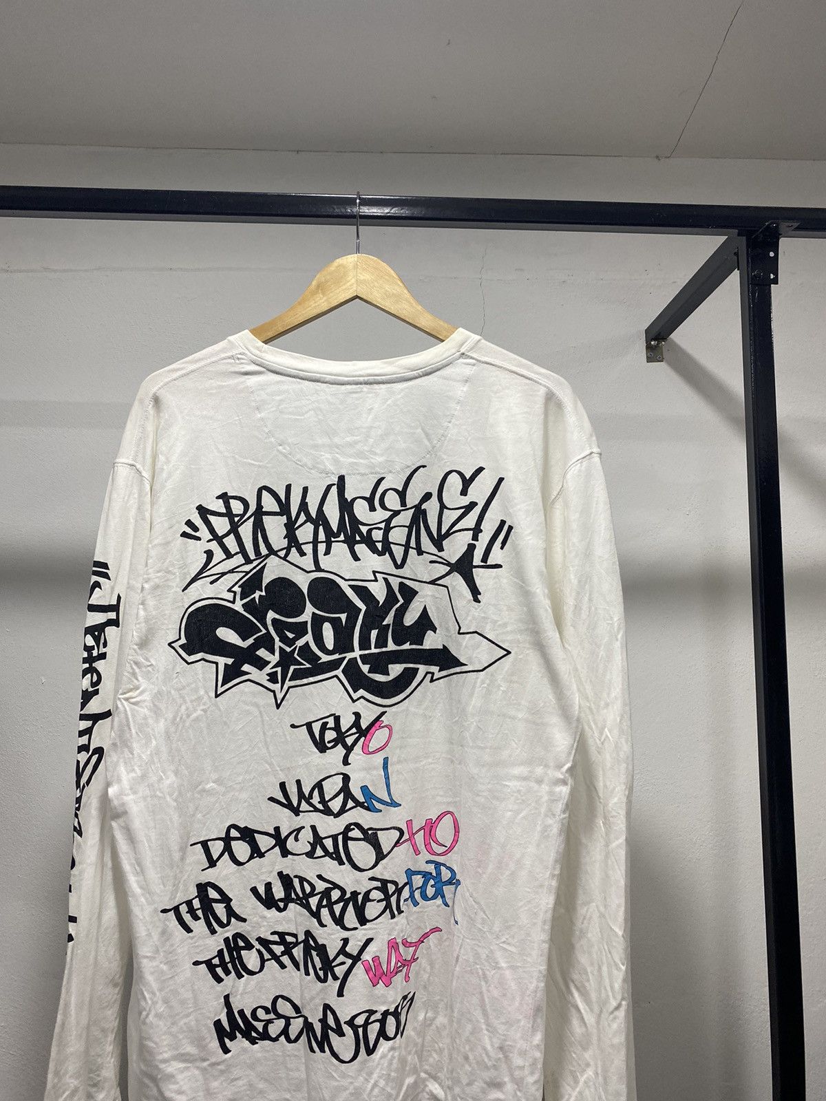Hysteric Glamour × Japanese Brand × Le Grande Bleu (L.G.B.) Sick☠️ Treaky y2k Poem Ls Tshirt Graffiti Punk Lgb Hysteric Size US L / EU 52-54 / 3 - 3 Thumbnail
