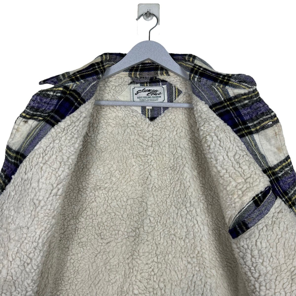 Hysteric Glamour 🔥 GLAMOUR CLUB PLAID CHECK SHERLING JACKET Size US M / EU 48-50 / 2 - 12 Thumbnail