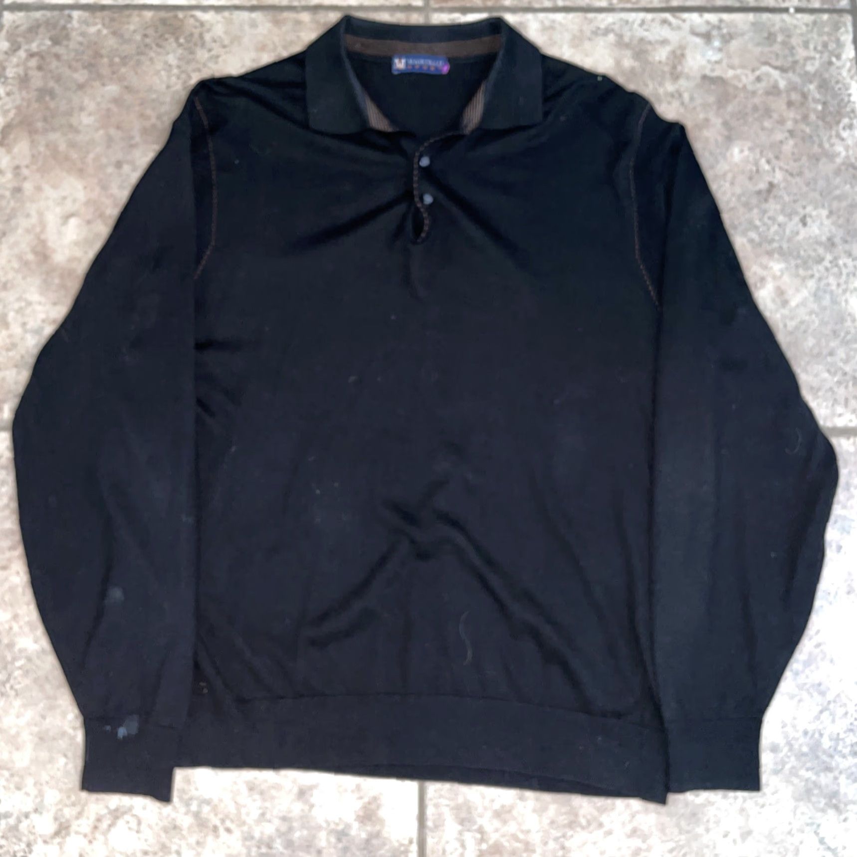 Vintage Marcello Sport Sweater Cardigan Mens XL Black Size US XL / EU 56 / 4 - 2 Thumbnail