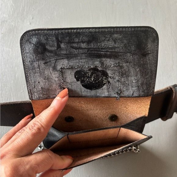 Other JM Davidson Leather Belt Pouch Black Waist Bag 30 Inch Card Size ONE SIZE - 10 Thumbnail
