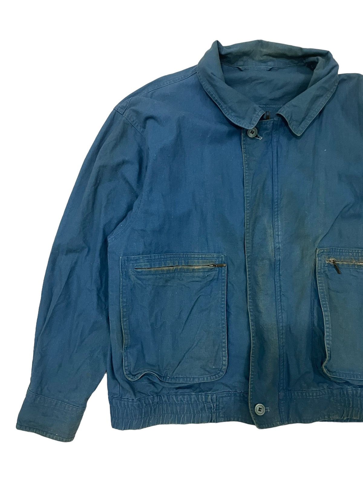 Japanese Brand × Vintage Vintage Work Wear Thrashed Jacket Size US L / EU 52-54 / 3 - 2 Thumbnail
