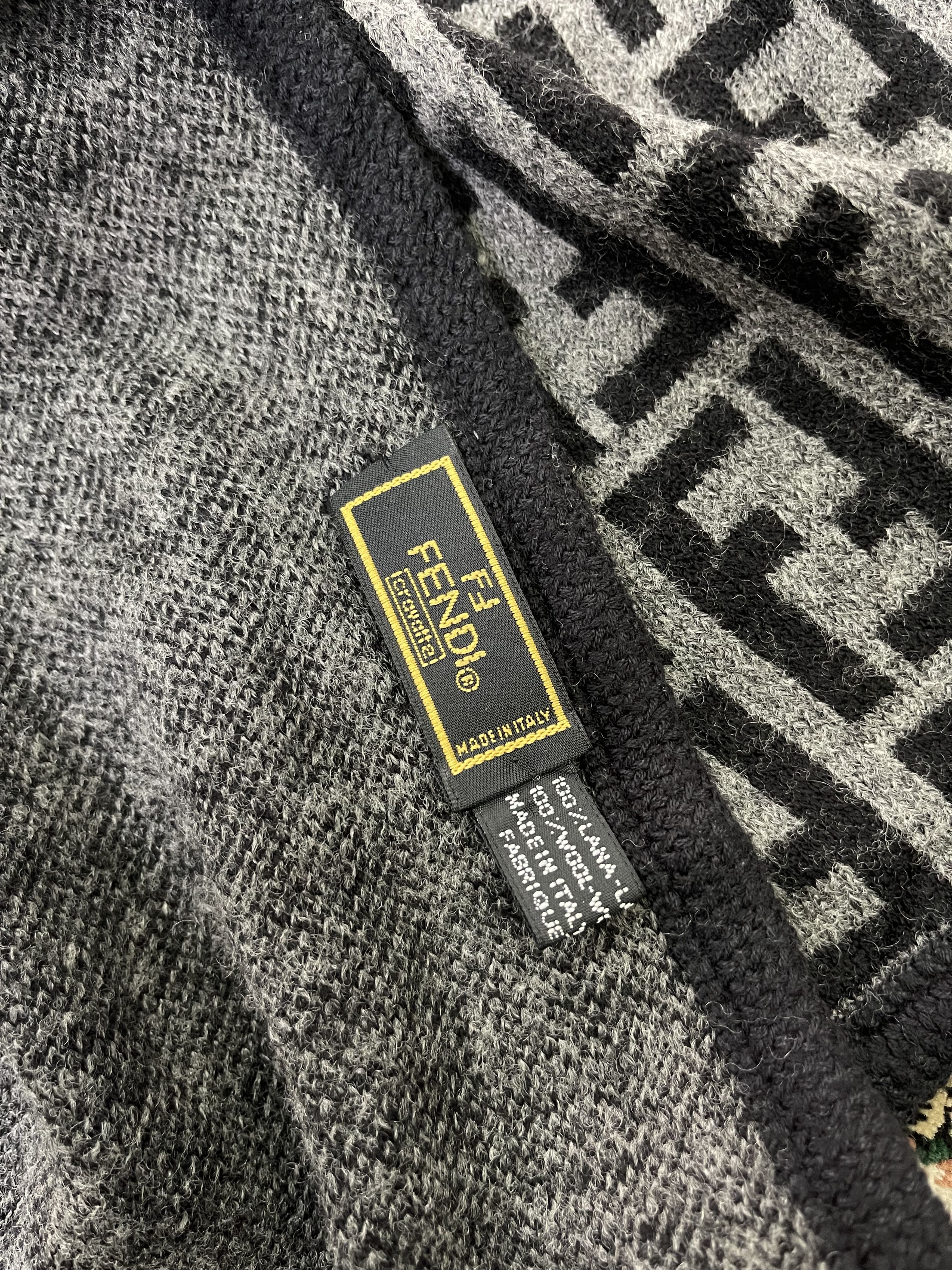 Fendi FENDI Zucca Neckwear Scarf Muffler Lambswool Size ONE SIZE - 5 Thumbnail