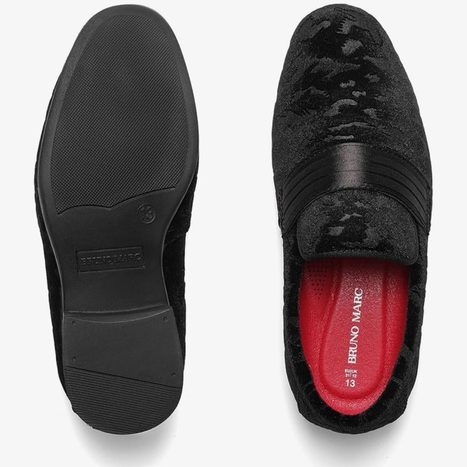 Other Bruno Mark PU Velvet Boys Black Dress Shoes Loafers size 13 Size US 13 / EU 46 - 5 Thumbnail
