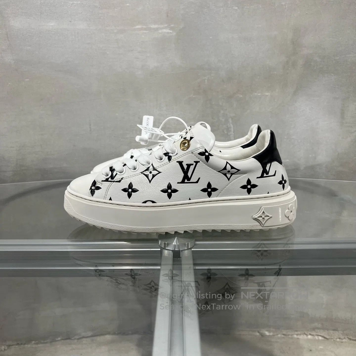 Louis Vuitton Louis Vuitton time out black and white full print shoes Size US 5.5 / IT 35.5 - 3 Thumbnail