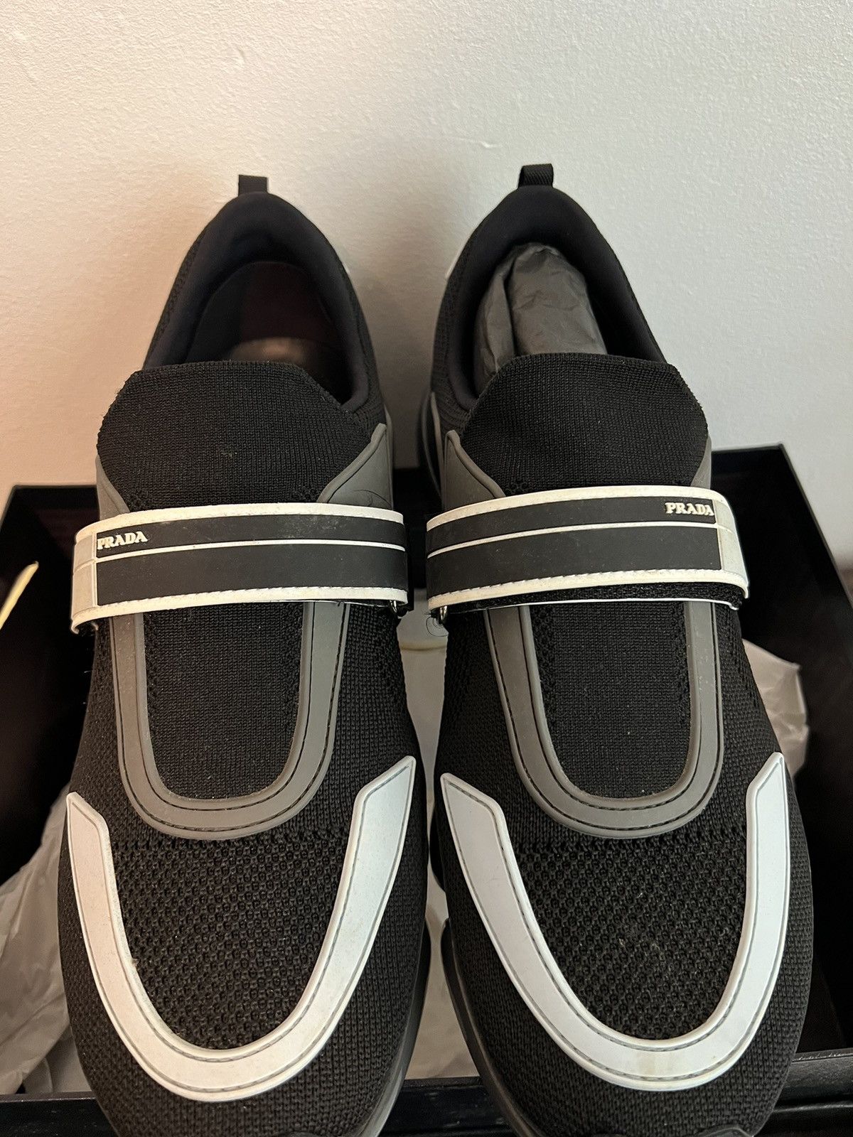 Designer Prada Cloudbust Strap Black Blue Sneaker MSRP $800 Size US 9.5 / EU 42-43 - 4 Thumbnail