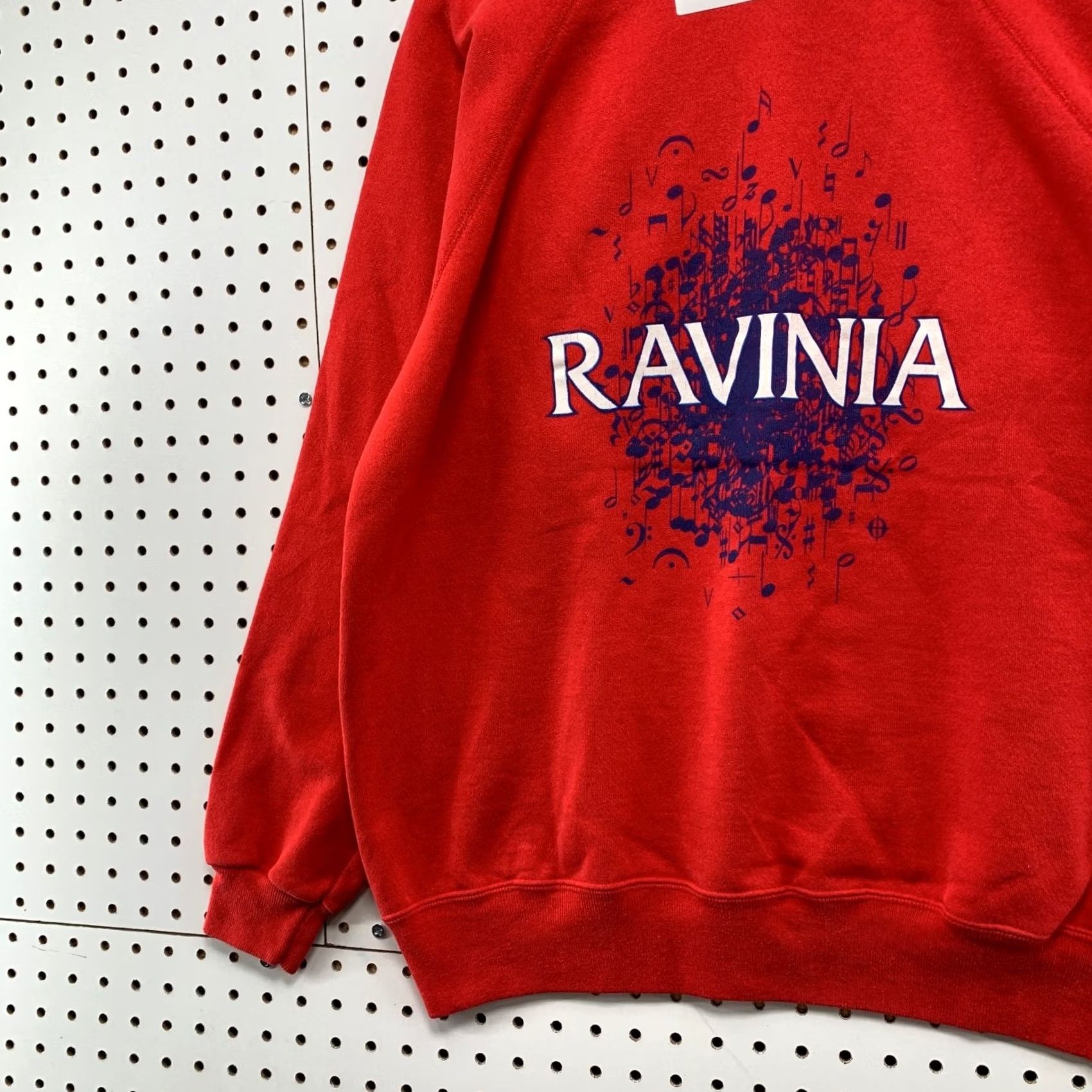 Hanes VINTAGE Ravina Music Sweatshirt Mens XL Red Fleece Crewneck Pullover Hanes 90s USA Size US XL / EU 56 / 4 - 3 Thumbnail
