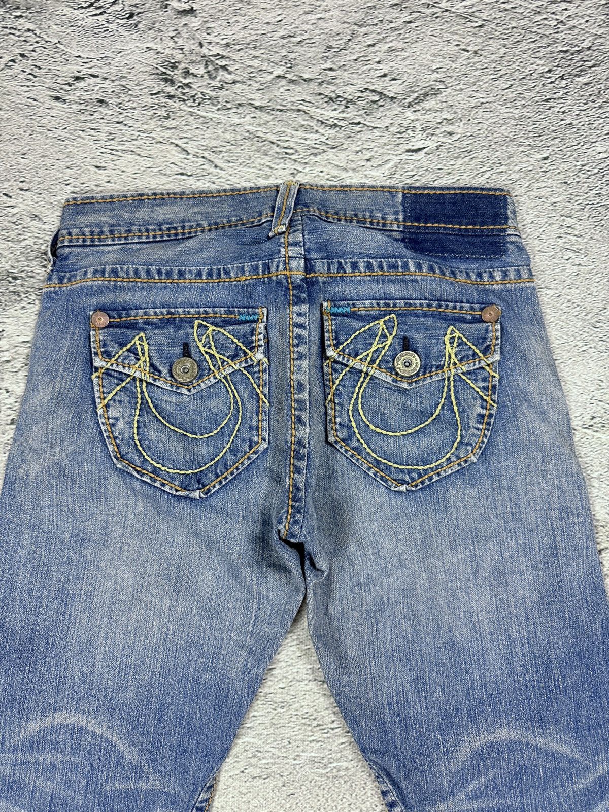 True Religion True Religion jeans vintage flared blue thick stitch Size US 31 - 2 Thumbnail
