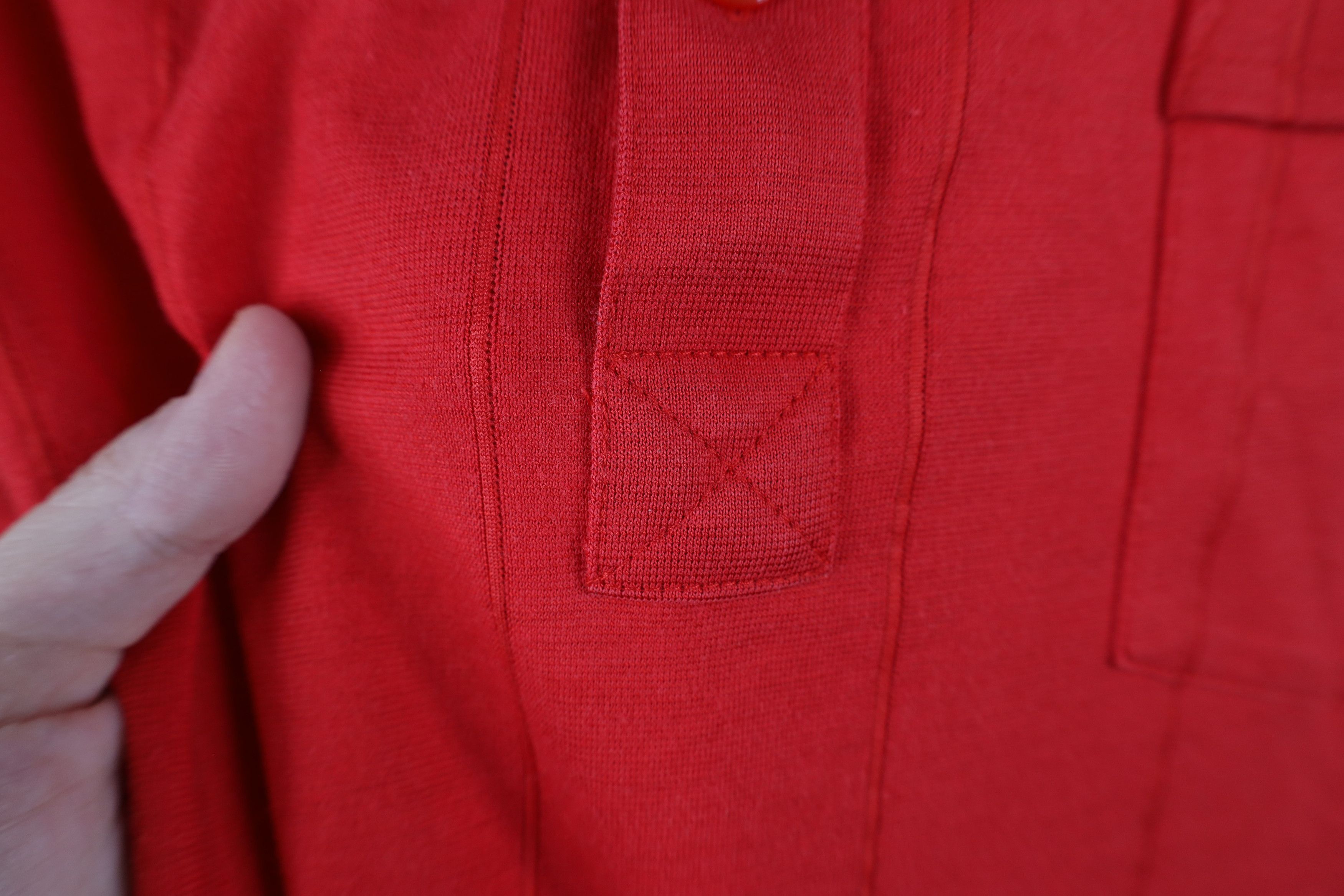 Vintage Vintage 90s Streetwear Striped Knit Golf Polo Shirt Red Size US XL / EU 56 / 4 - 4 Thumbnail