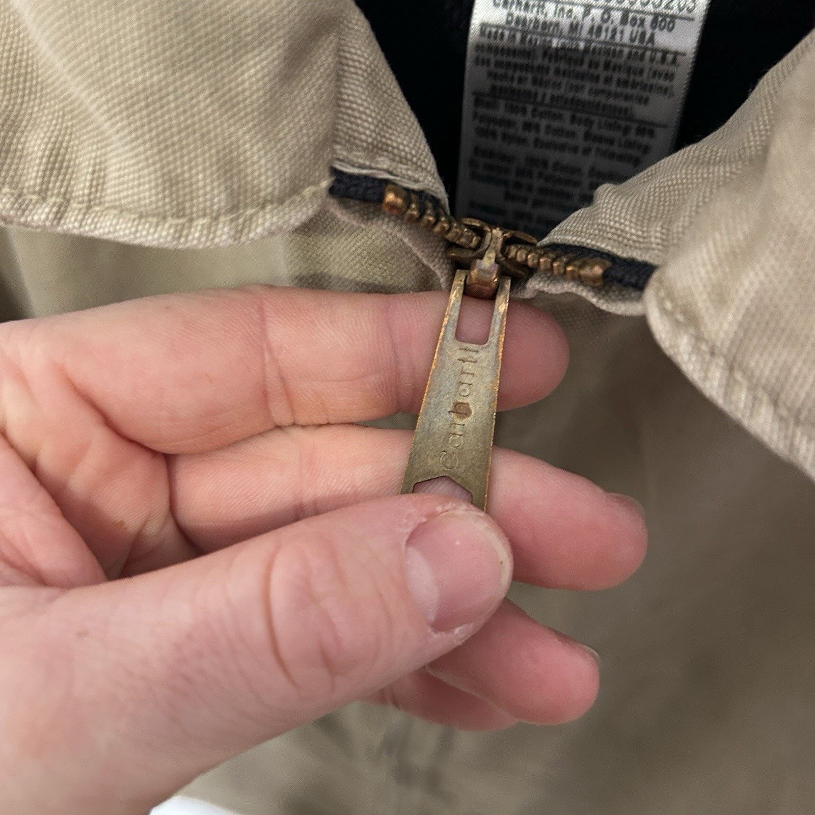 Y2K Carhartt Hamilton Thermal-Lined Jacket “Golden Khaki”