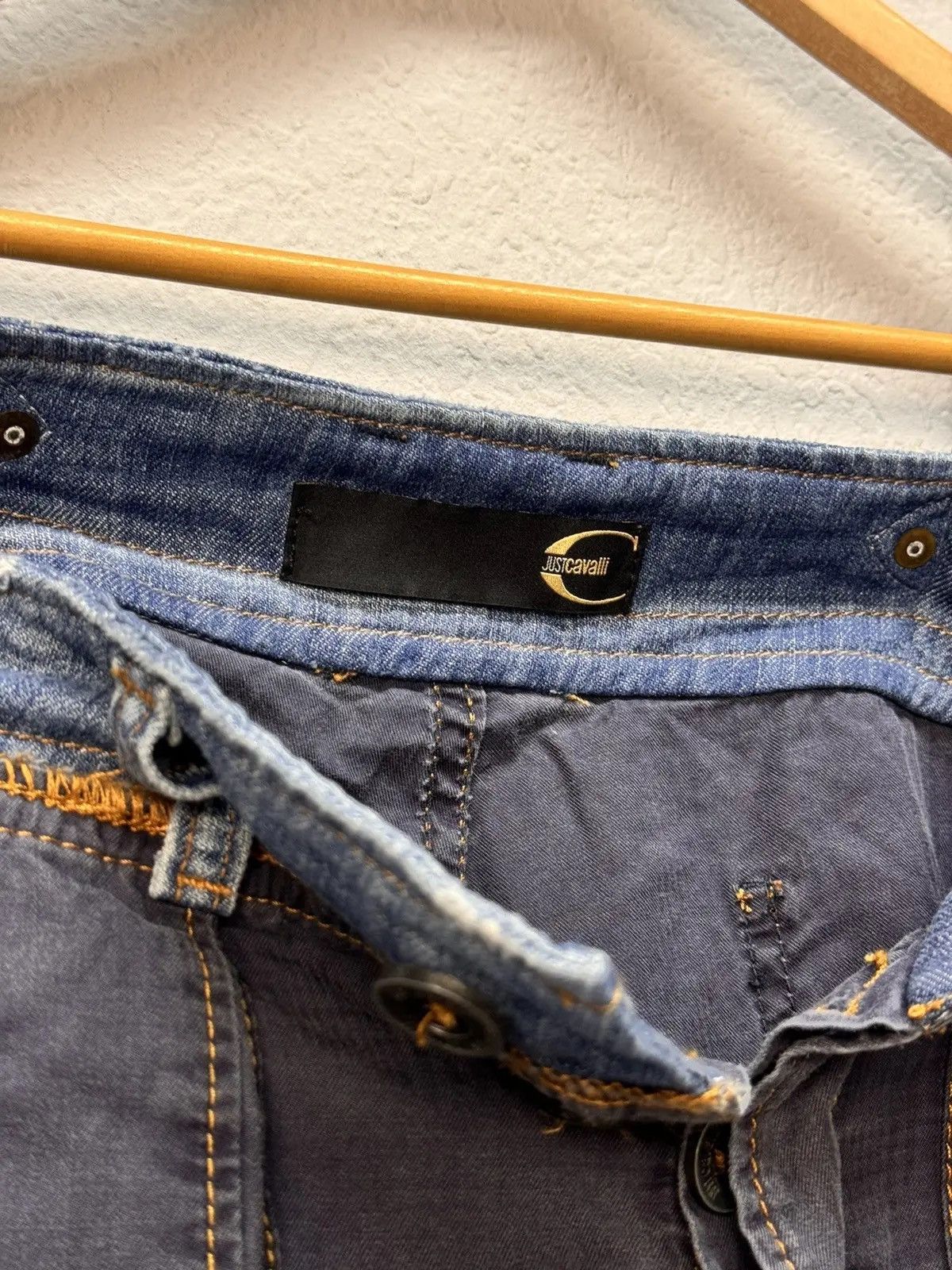 Just Cavalli × Roberto Cavalli Vintage baggy Just Cavalli Distressed Punk Pockets Jeans Size US 31 - 8 Thumbnail