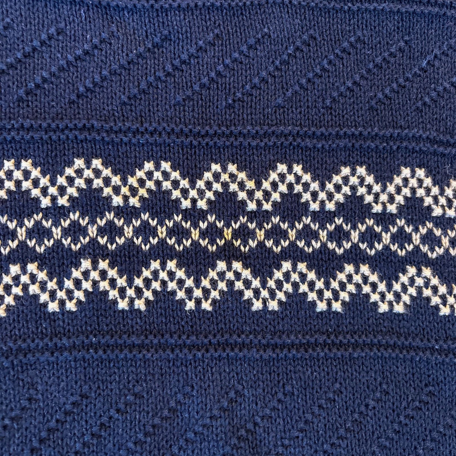 Other Vtg Claybrooke Blue White Chevron Stripe Winter 90s Sweater Size US XL / EU 56 / 4 - 7 Thumbnail