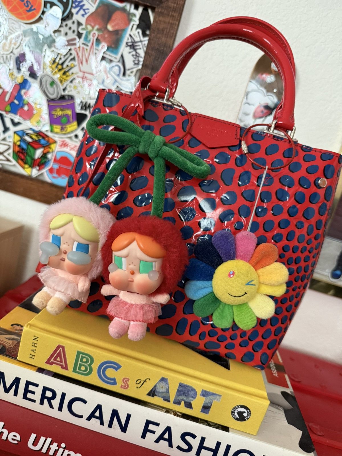 POP MART Popmart Crying for Love Crybaby vinyl plush cherry keychain Size ONE SIZE - 1 Thumbnail