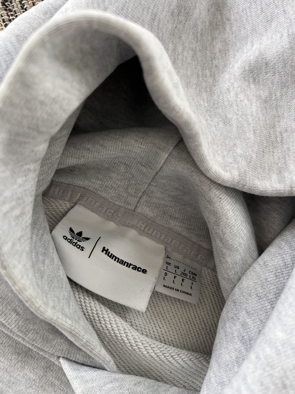 Adidas Vintage Adidas Human Race Grey Oversize Basic Hoodie Y2K Size US L / EU 52-54 / 3 - 12 Thumbnail
