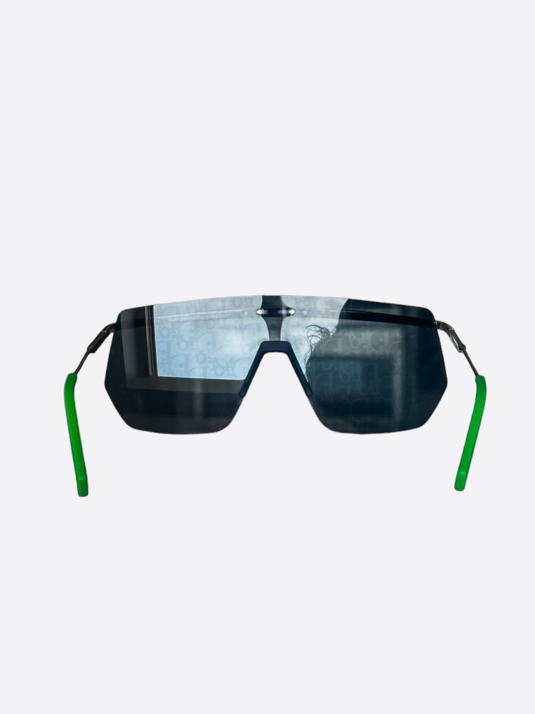 Dior Dior Blue Oblique Shield Sunglasses Size ONE SIZE - 3 Thumbnail