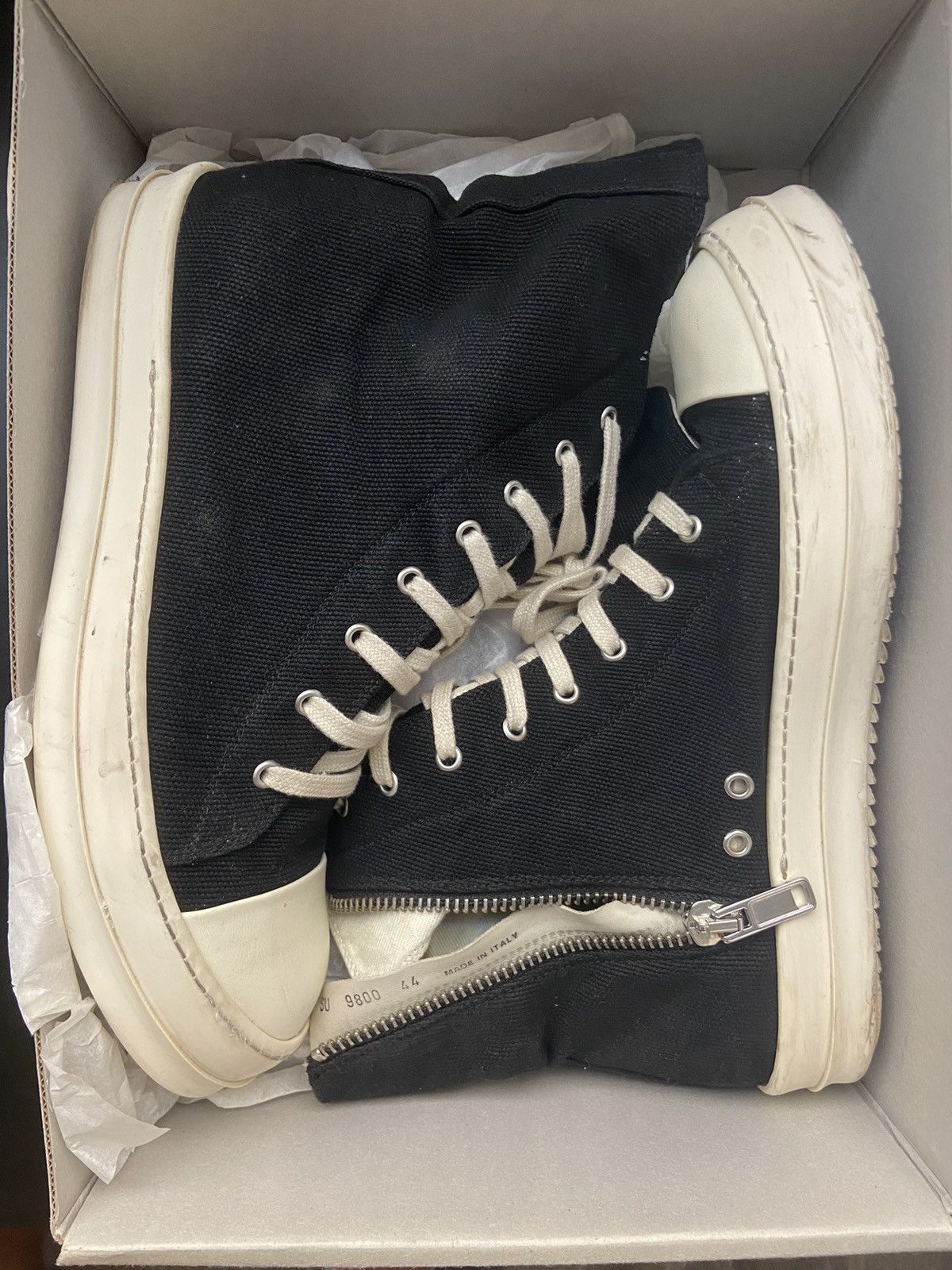 Rick Owens Drkshdw Rick Owens DrkShdw black canvas Ramones 44 